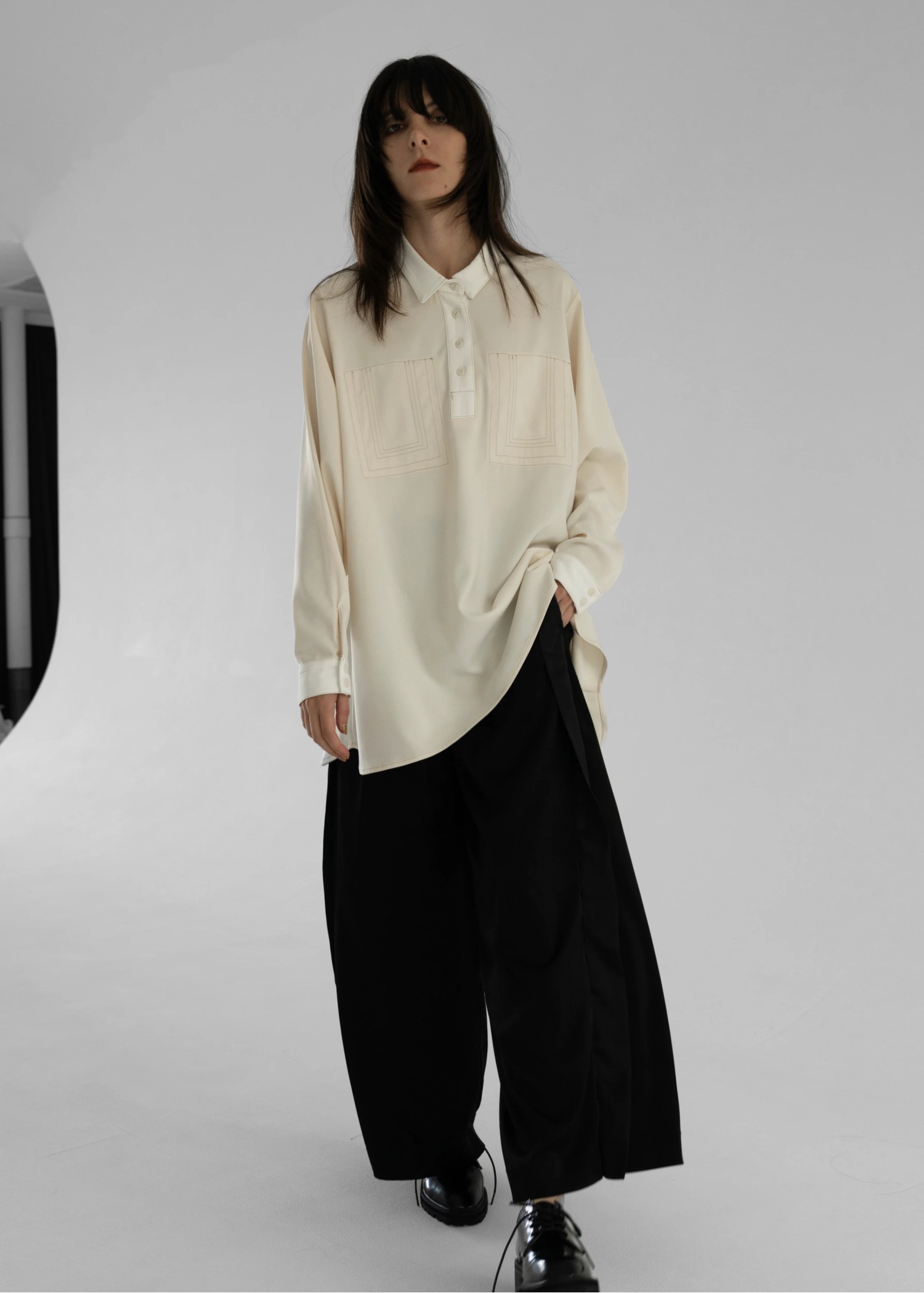 side flutter mat satin wide PT