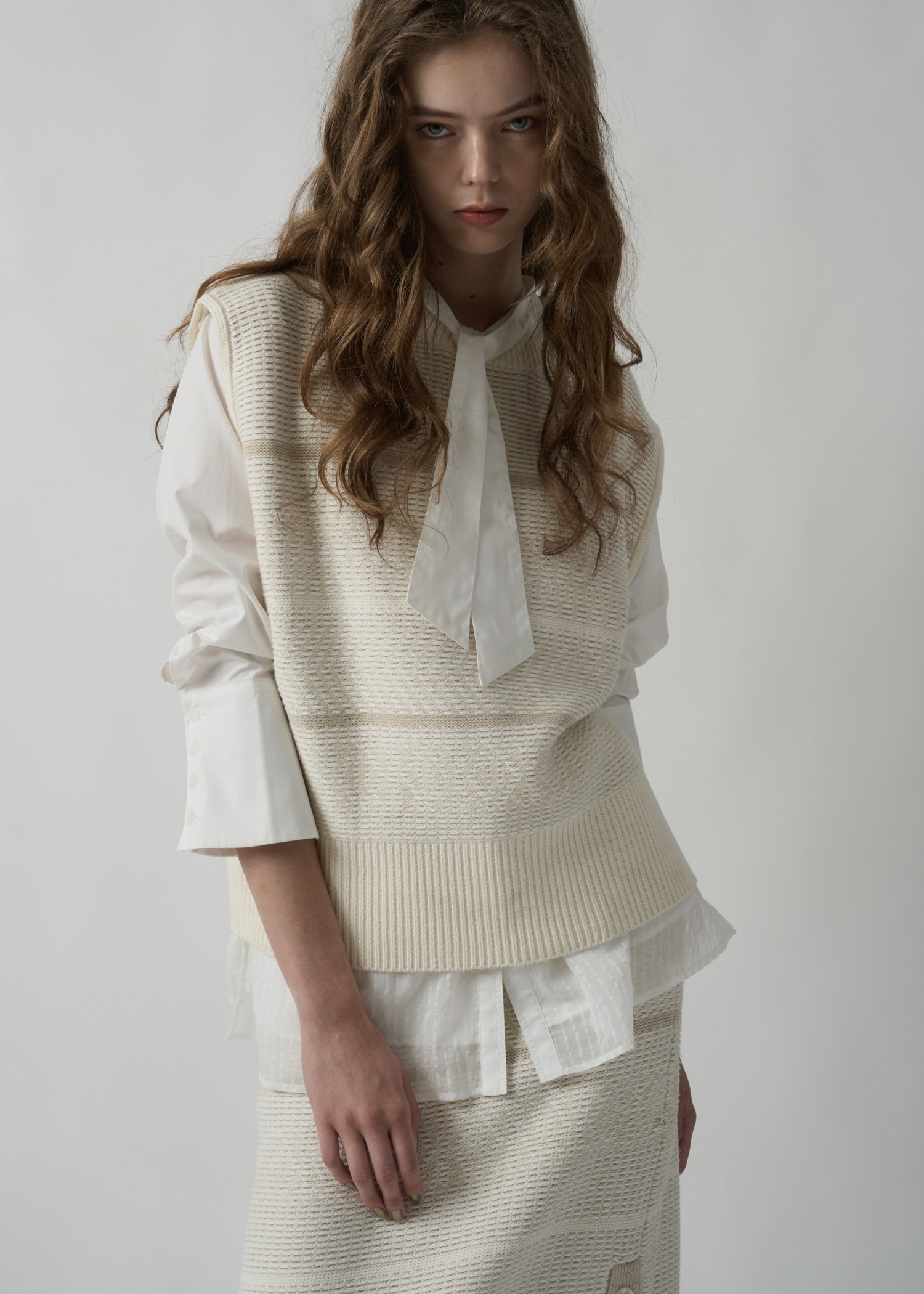 mix color pattern knit SET UP