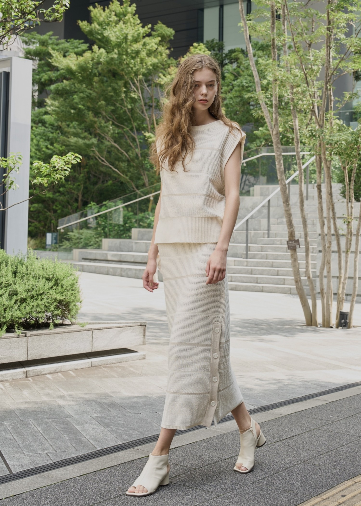 mix color pattern knit SET UP