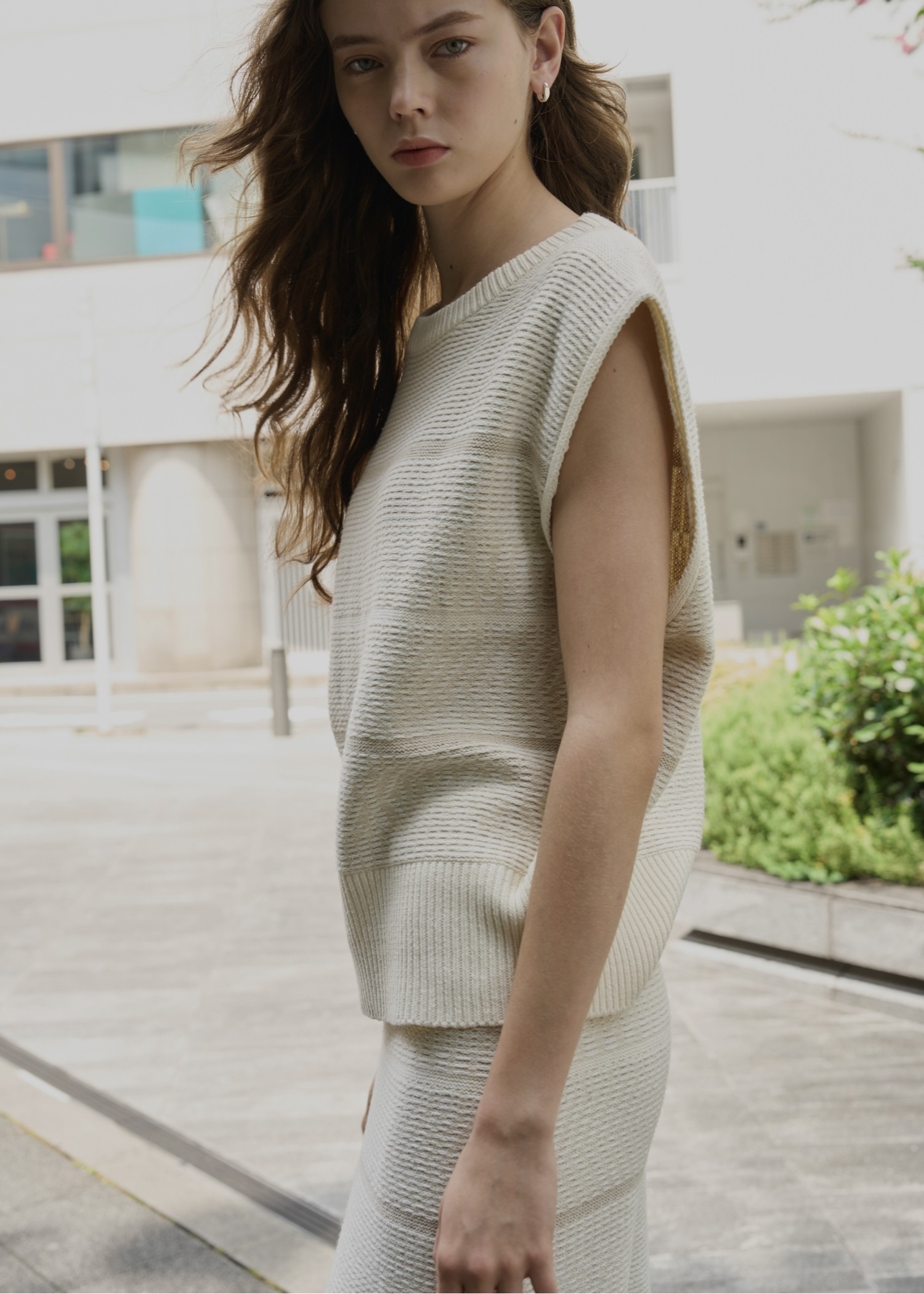 mix color pattern knit SET UP