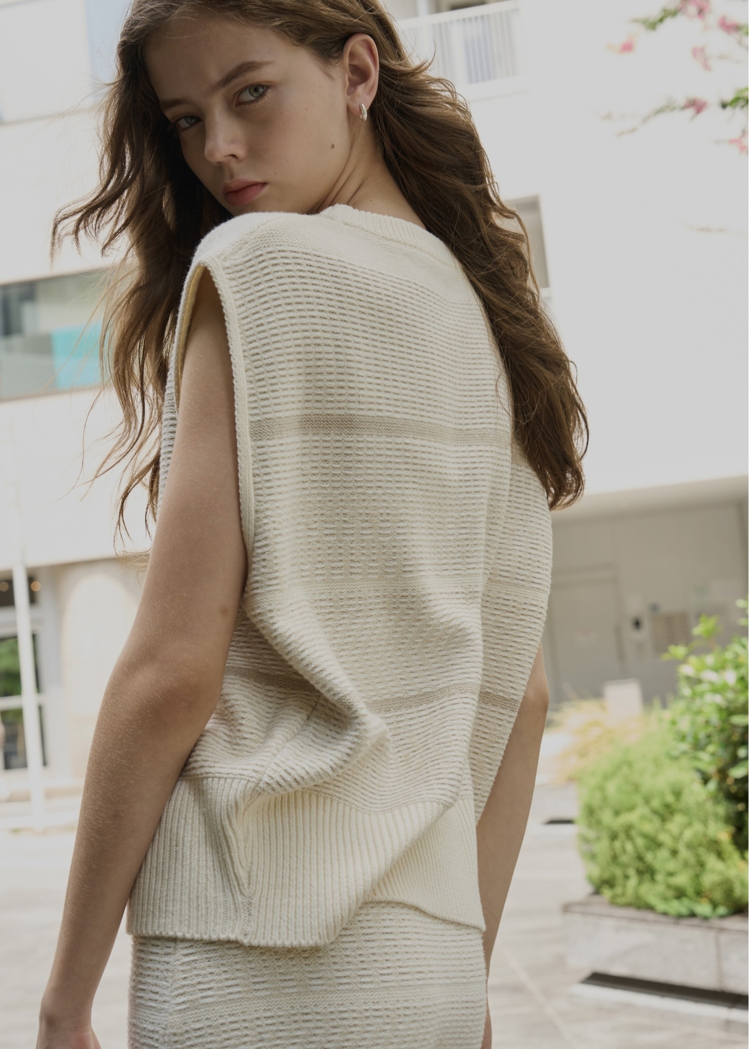 mix color pattern knit SET UP