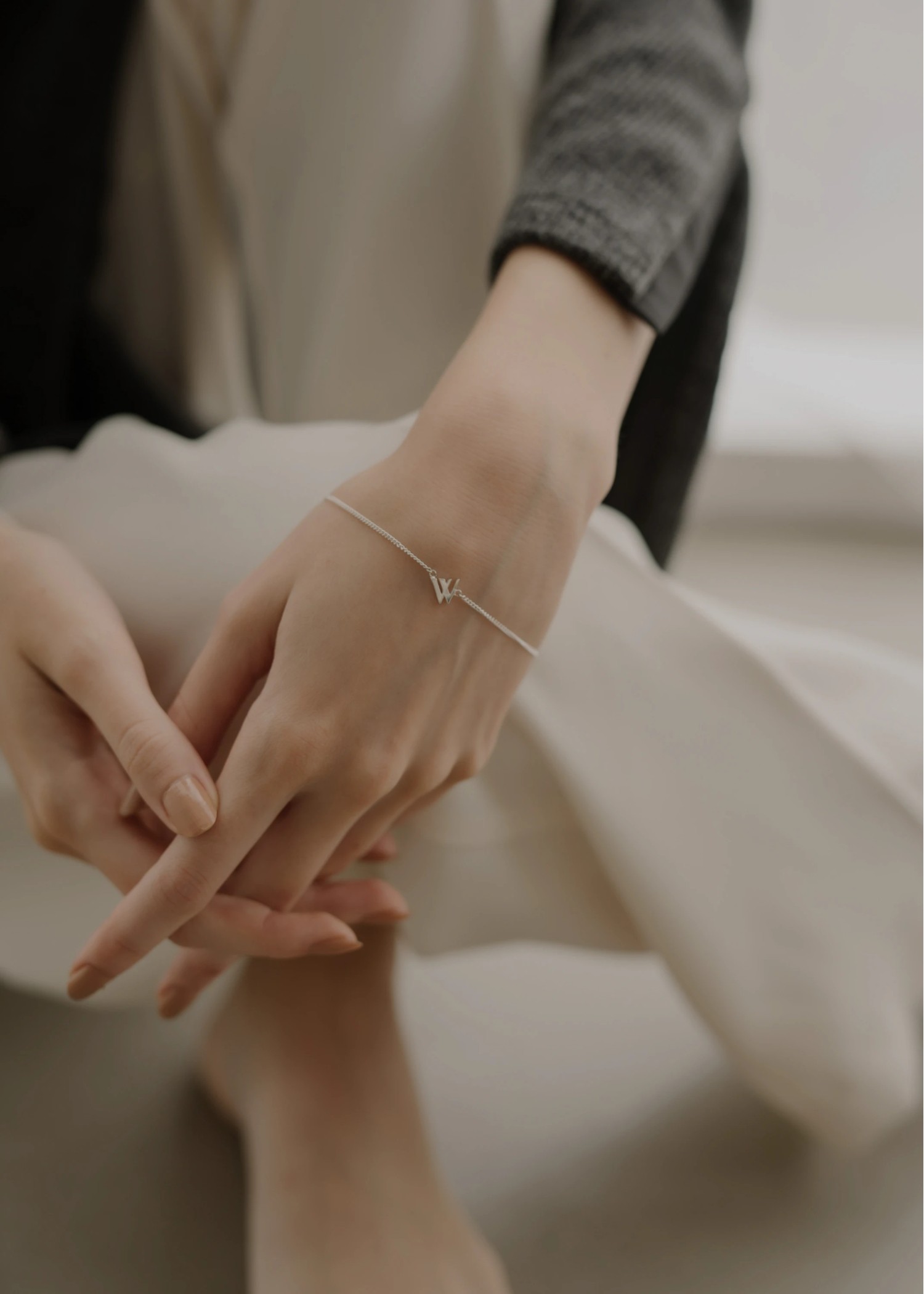 unstable initial motif bracelet