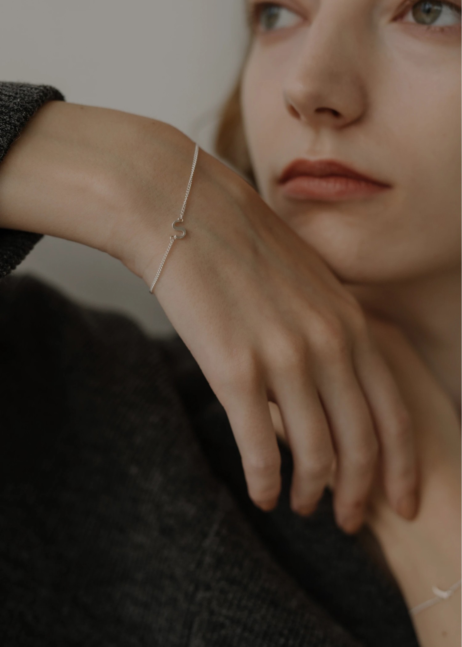 unstable initial motif bracelet