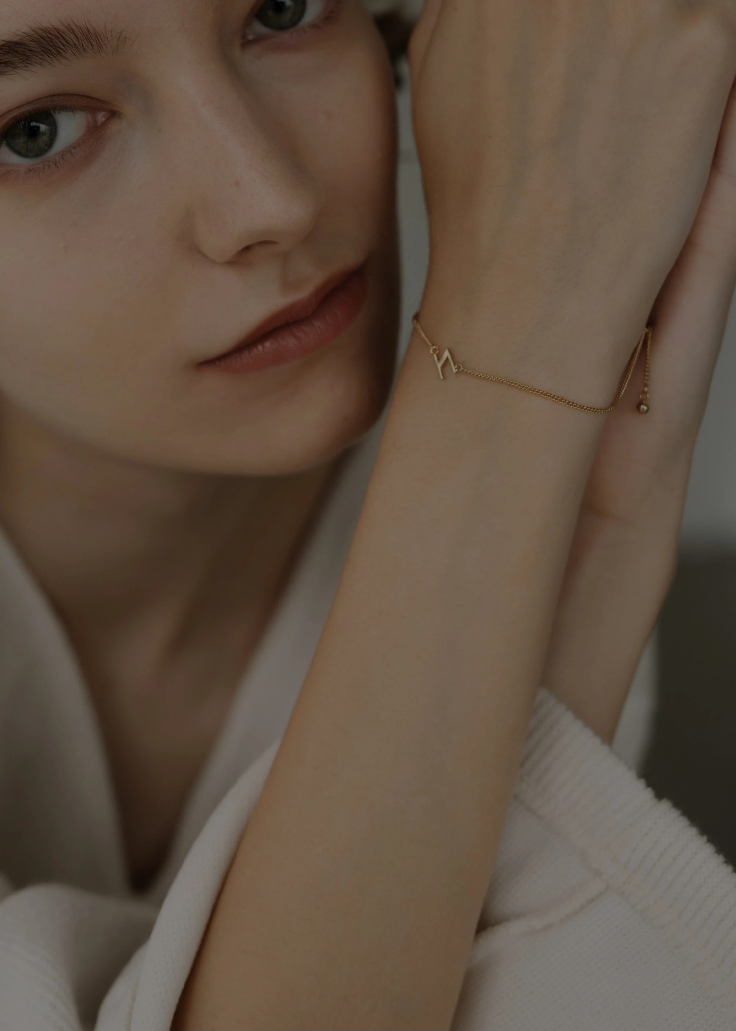 unstable initial motif bracelet