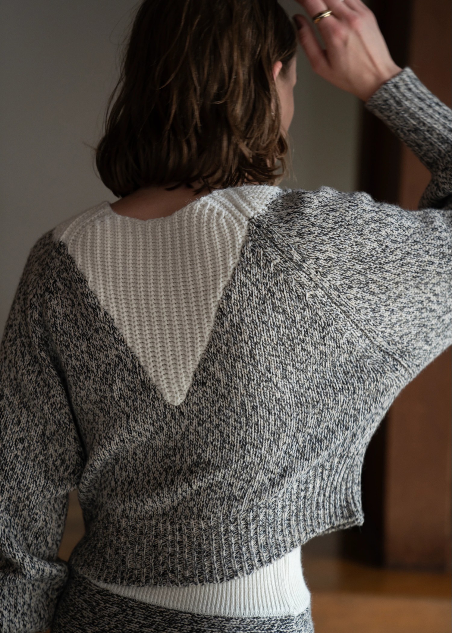 2way changeover melange knit