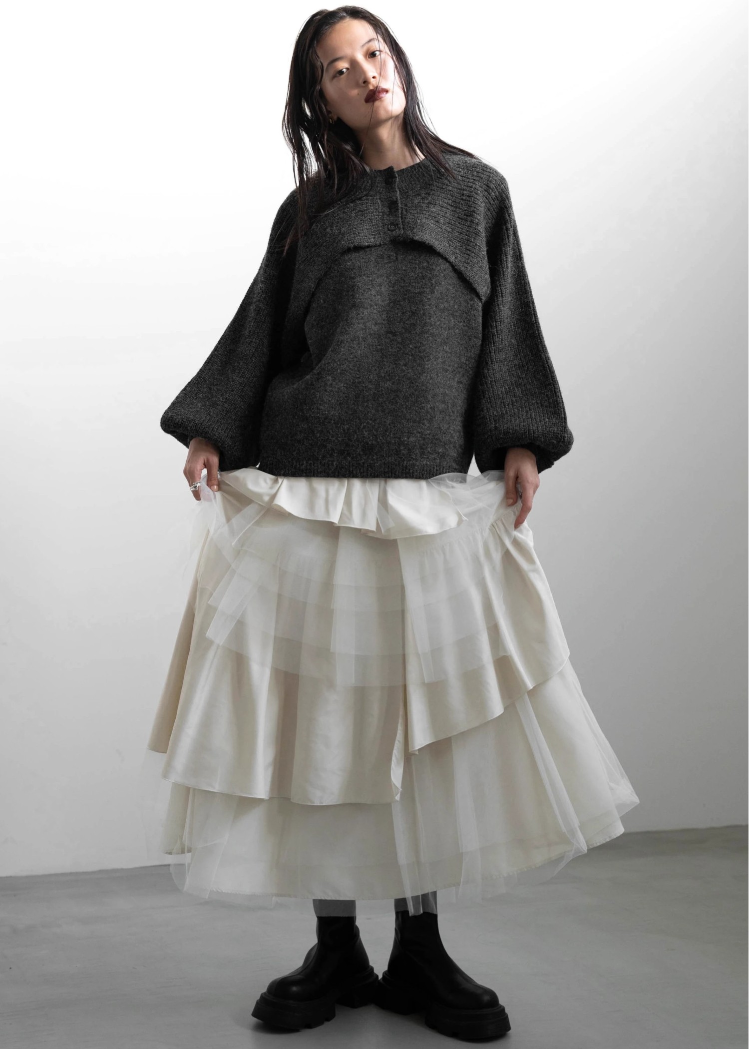 short bolero cardigan & knit vest ensemble