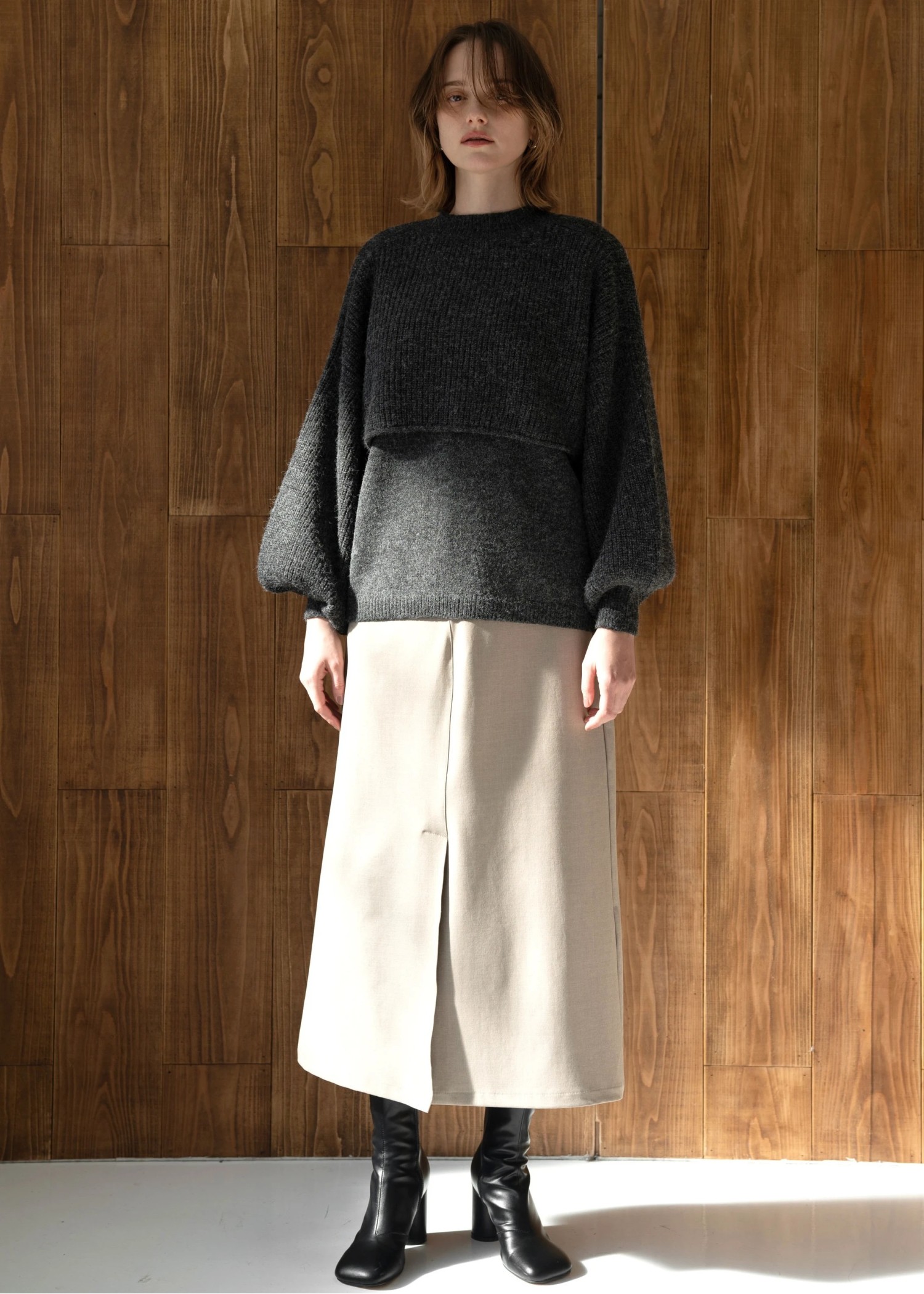 short bolero cardigan & knit vest ensemble