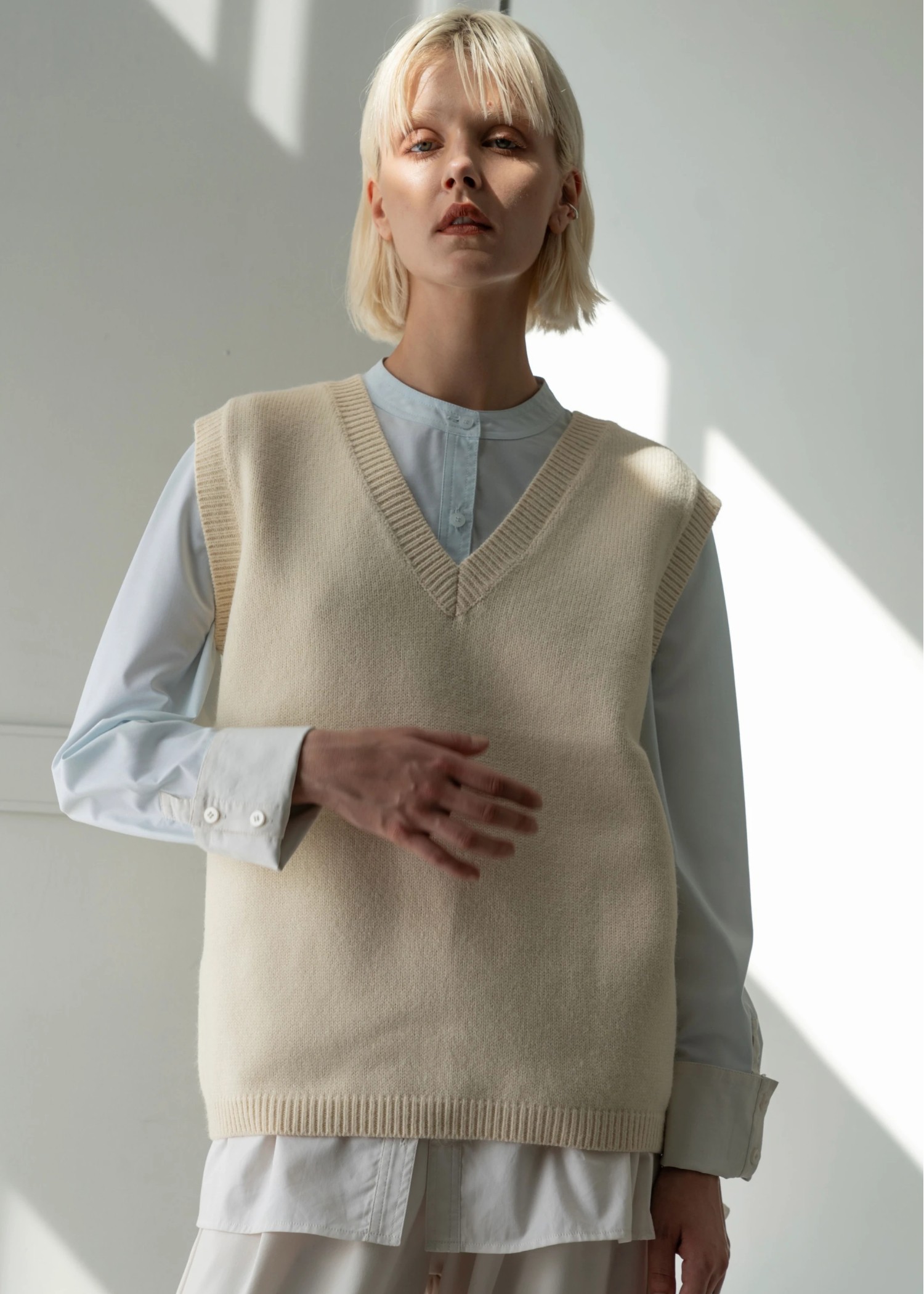 short bolero cardigan & knit vest ensemble