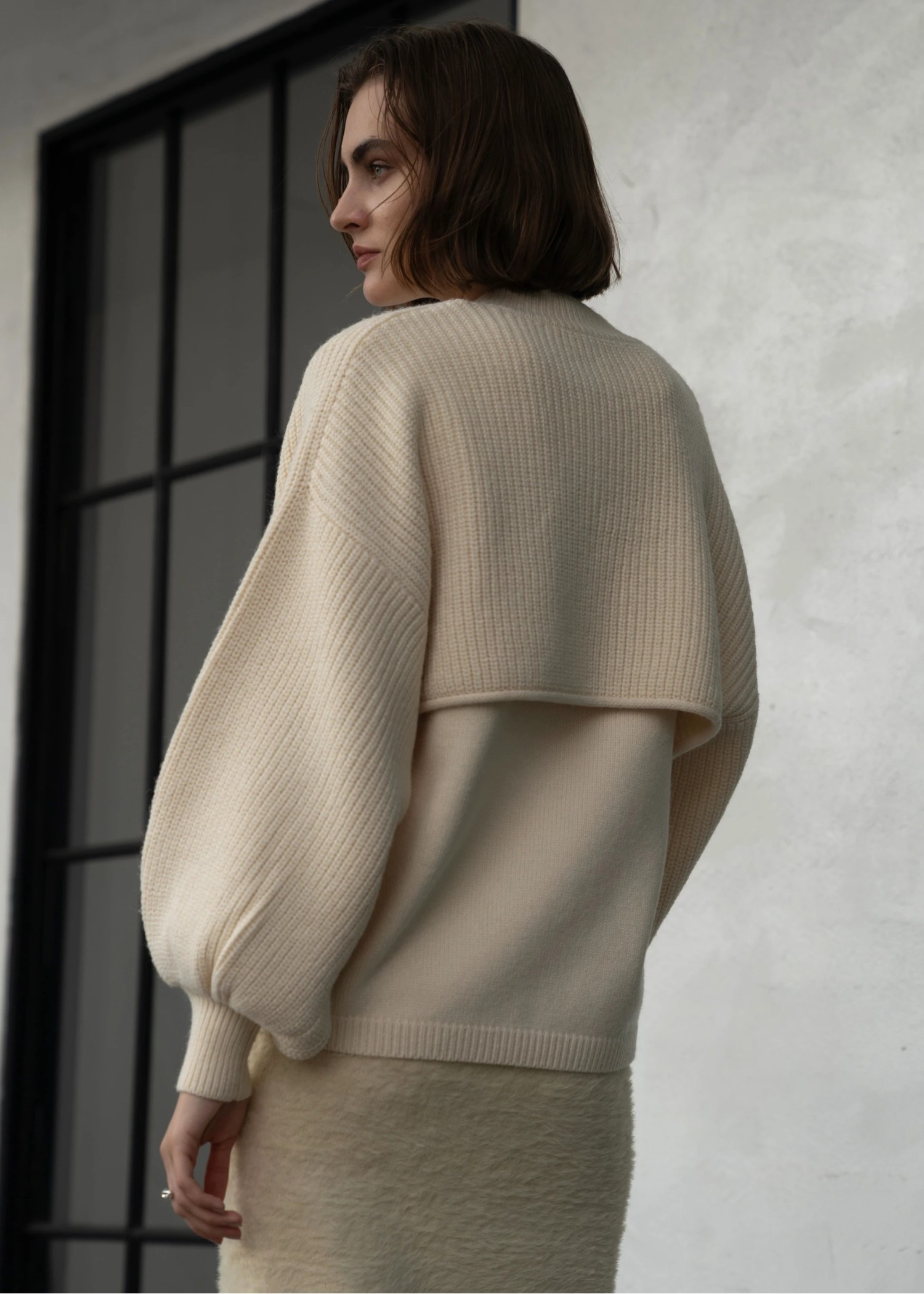 short bolero cardigan & knit vest ensemble