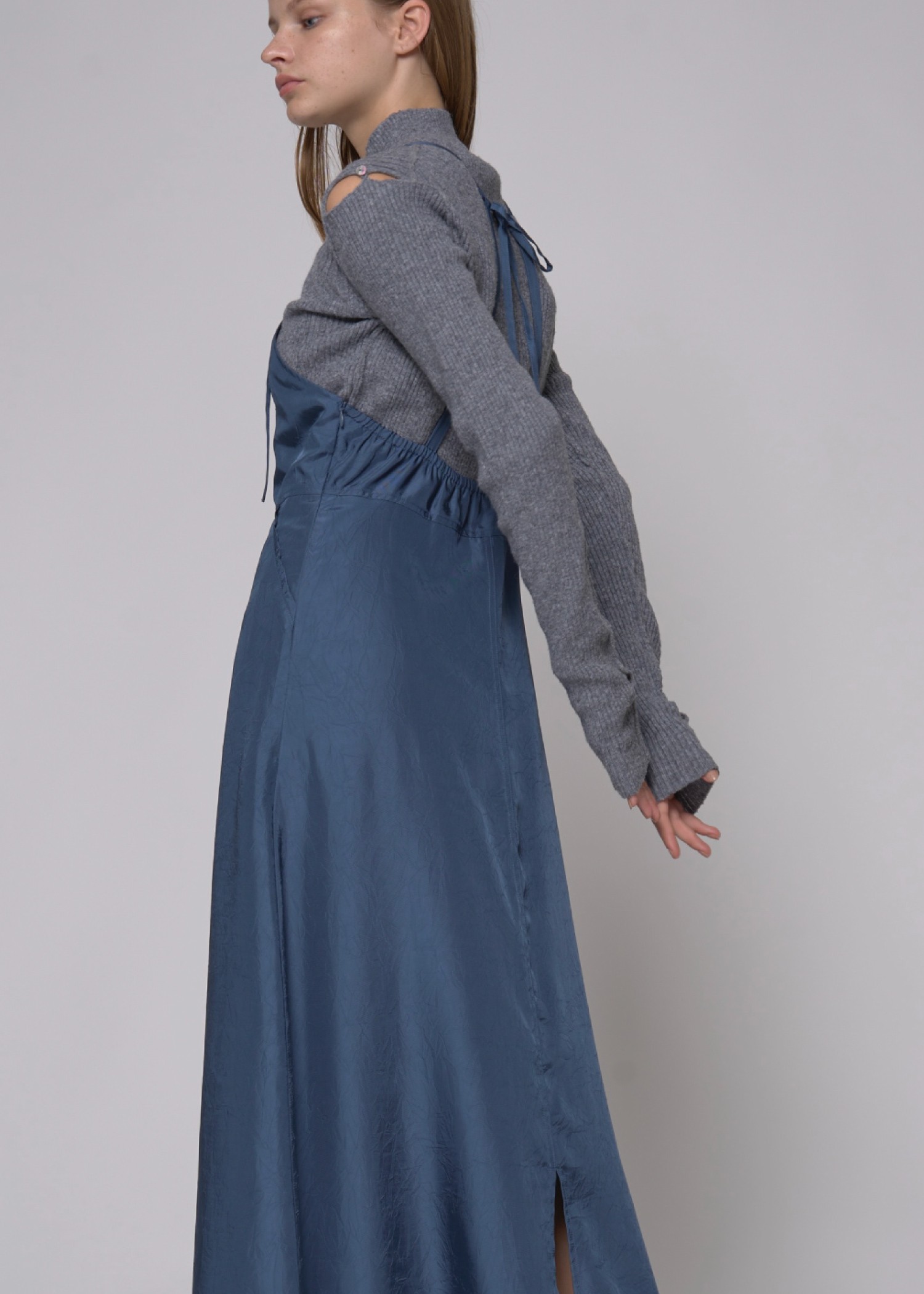 crush satin string adjustment cami OP