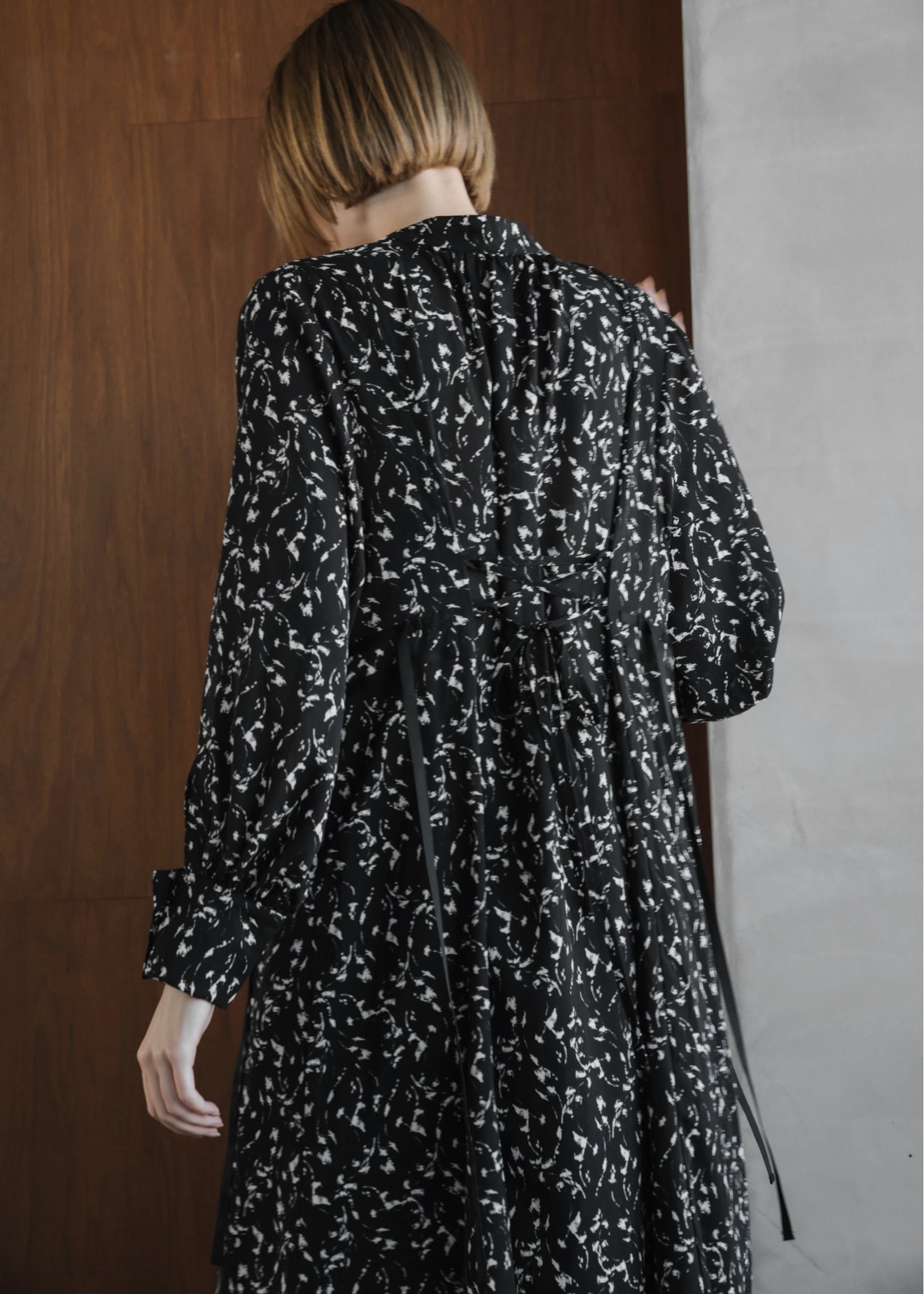 side ribbon various print OP