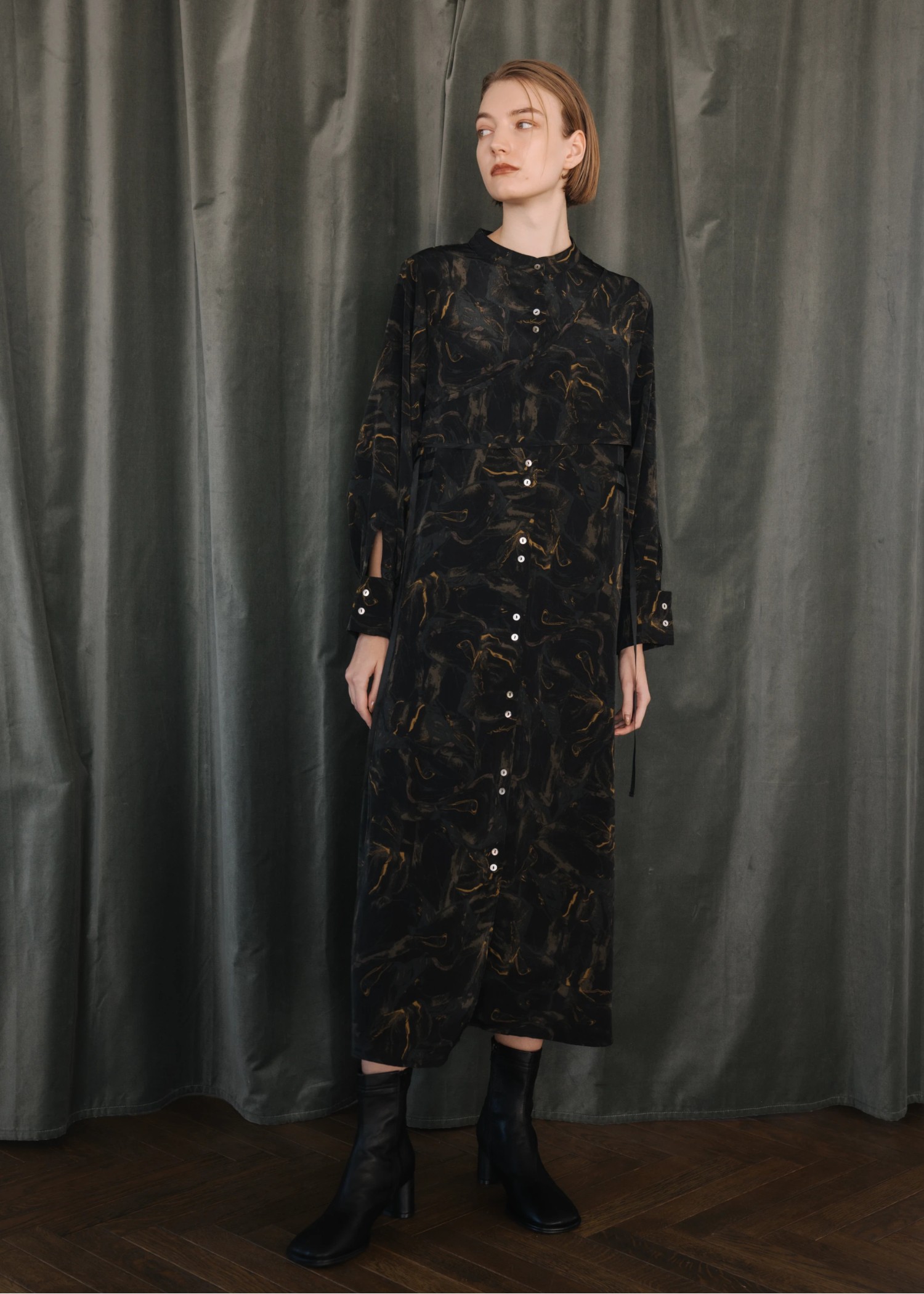 side ribbon various print OP