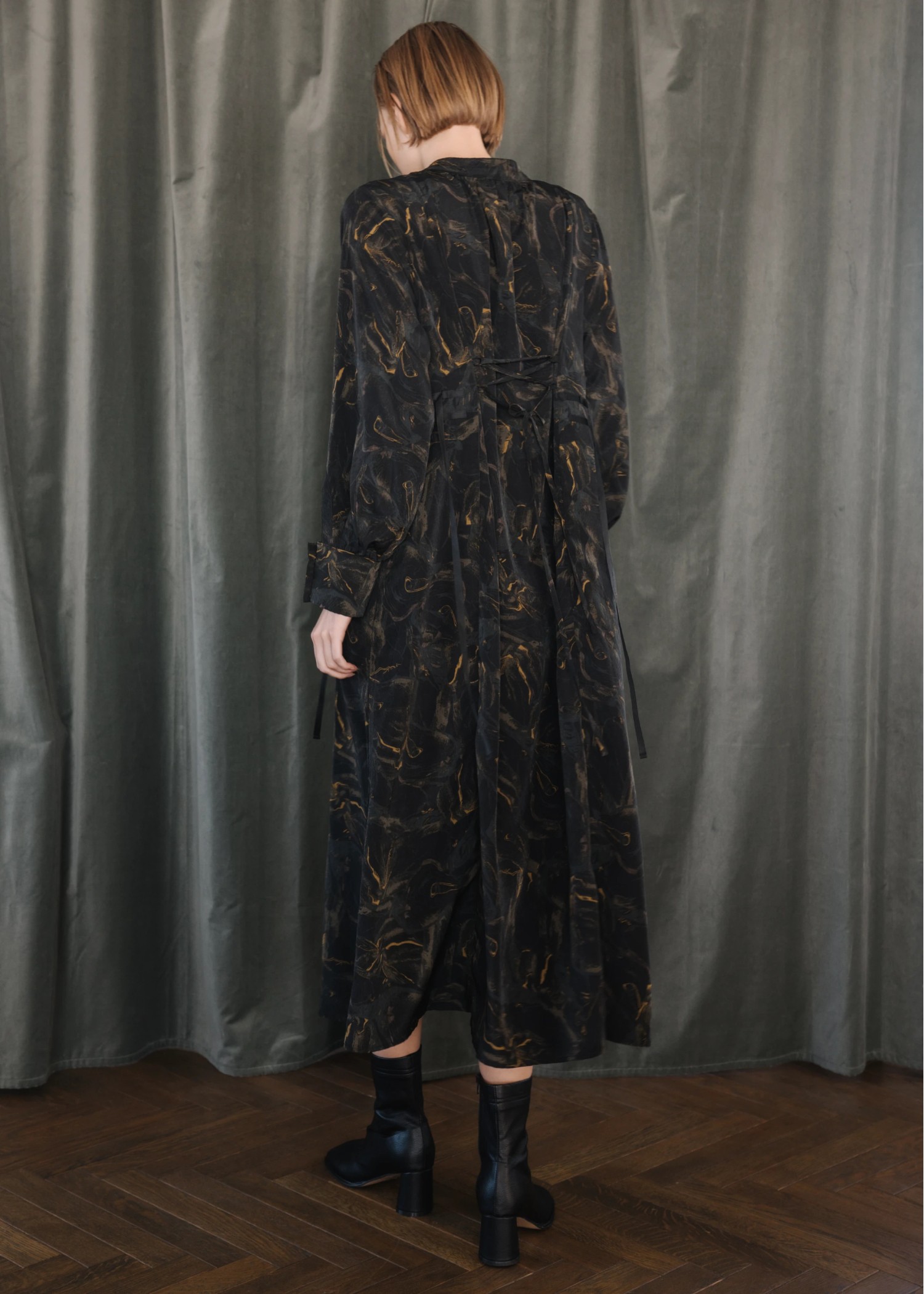 side ribbon various print OP