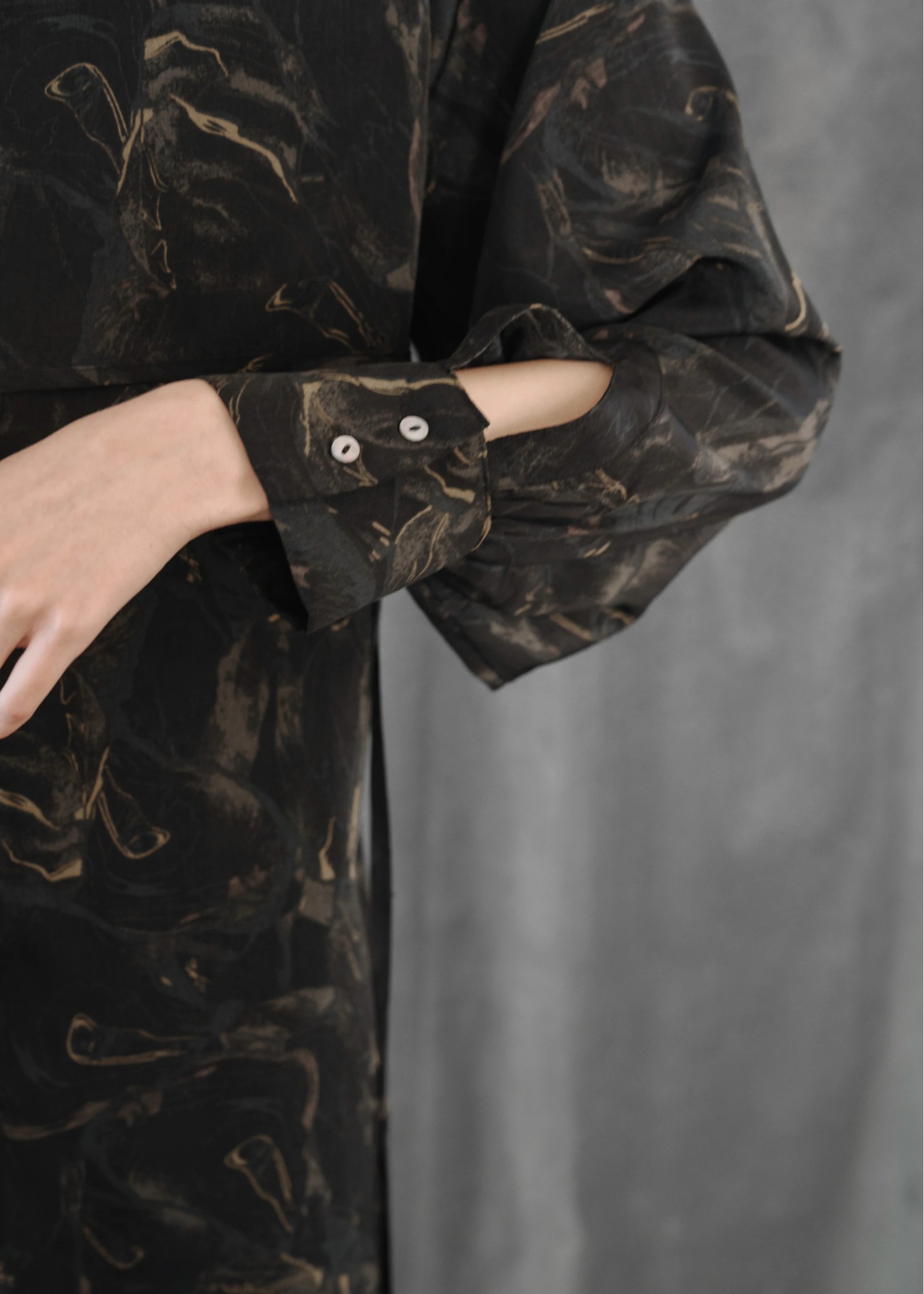 side ribbon various print OP