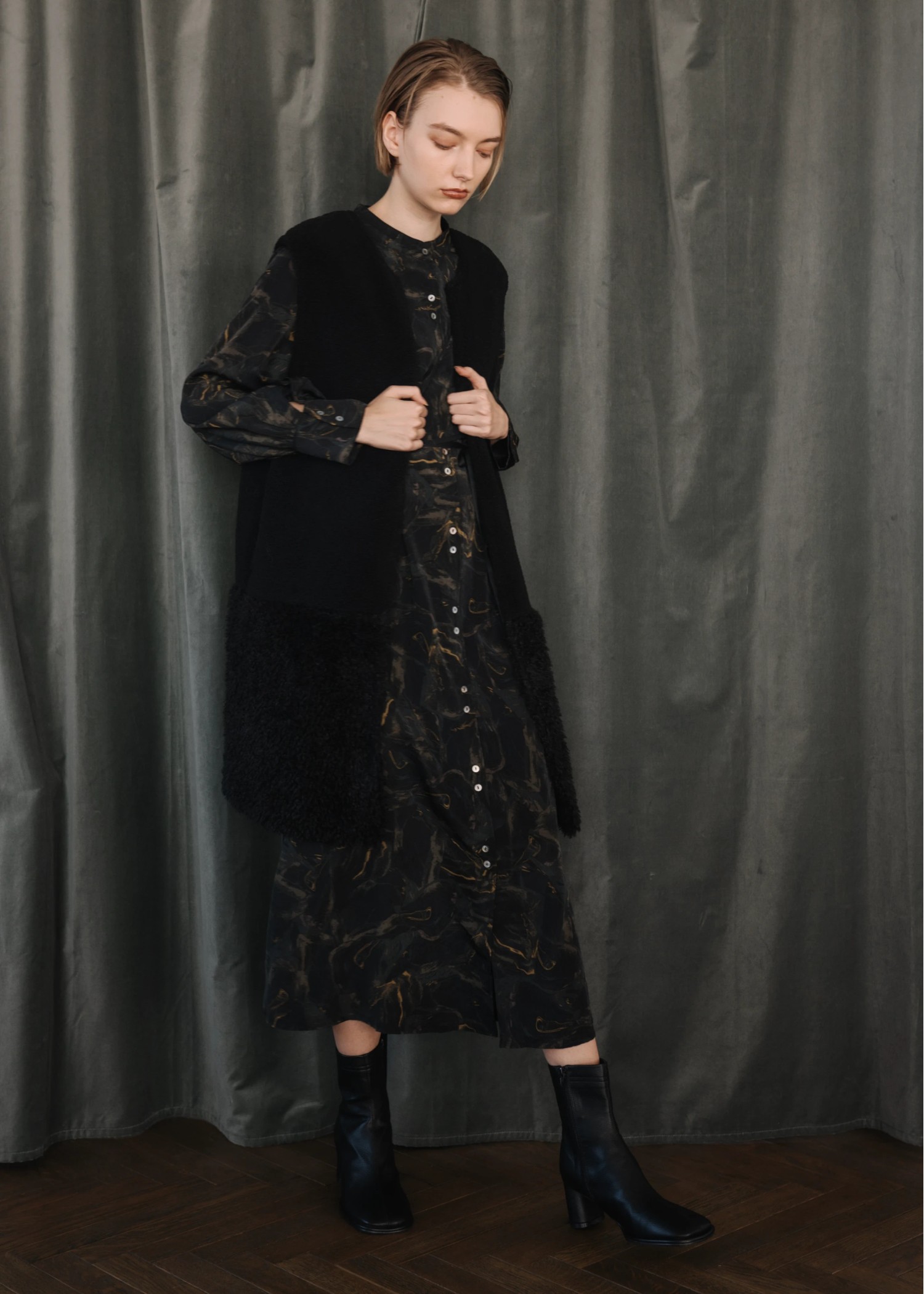 side ribbon various print OP