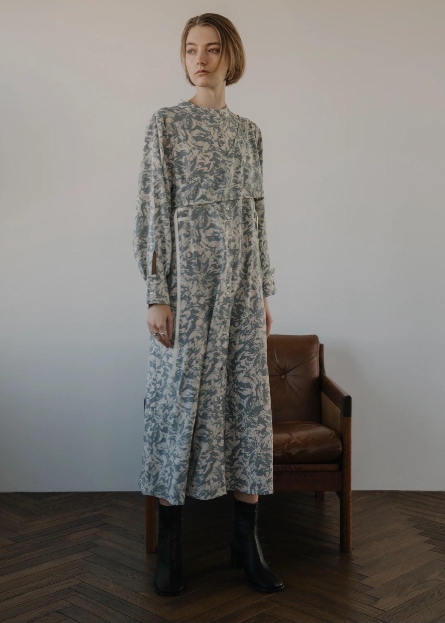 side ribbon various print OP