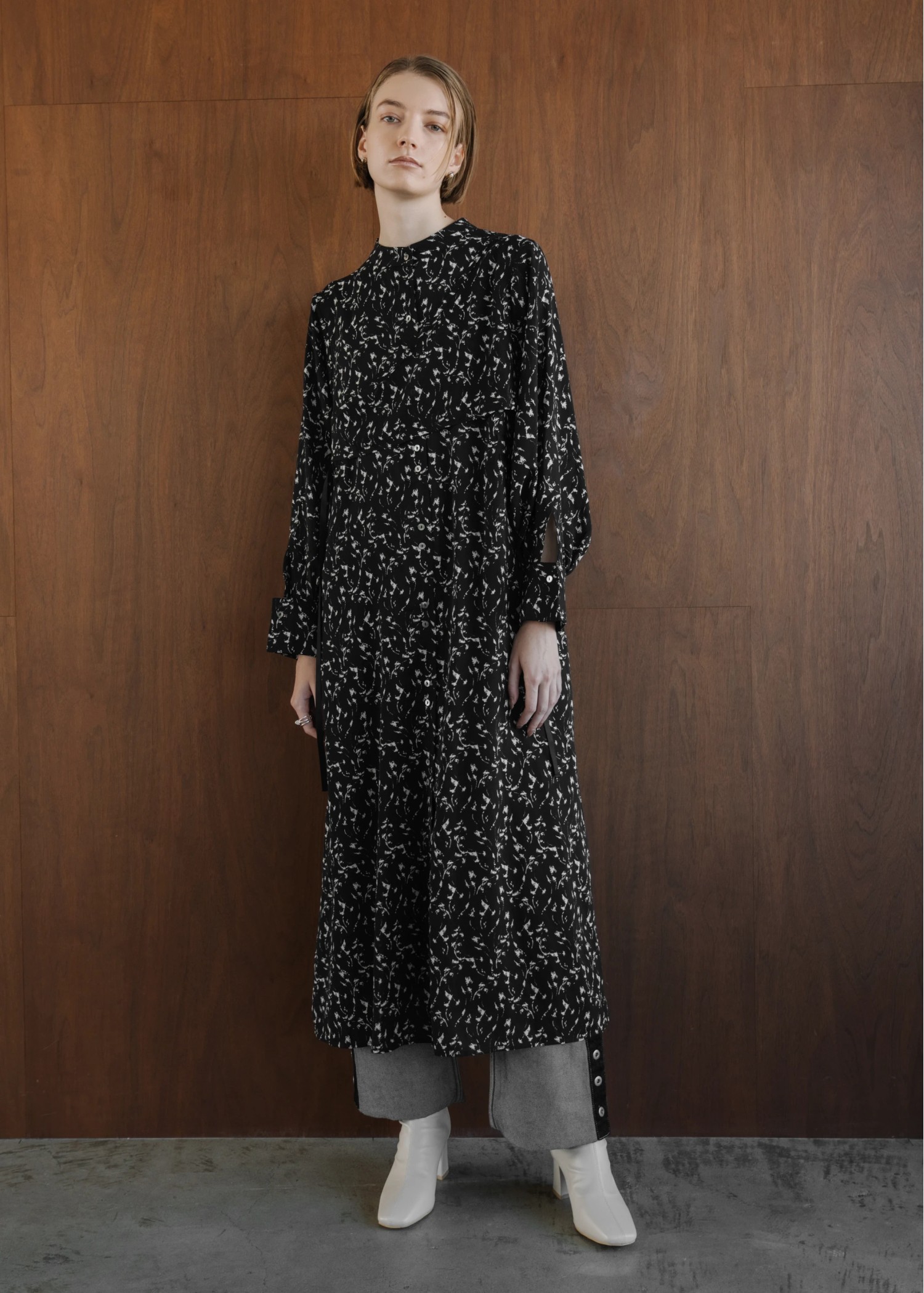 side ribbon various print OP