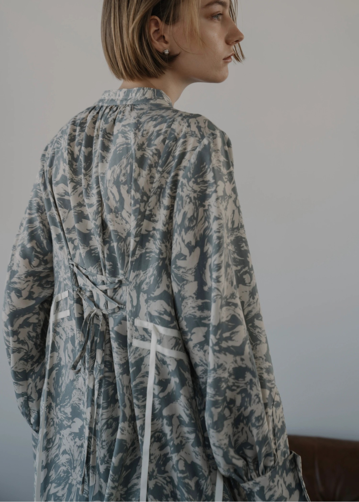 side ribbon various print OP