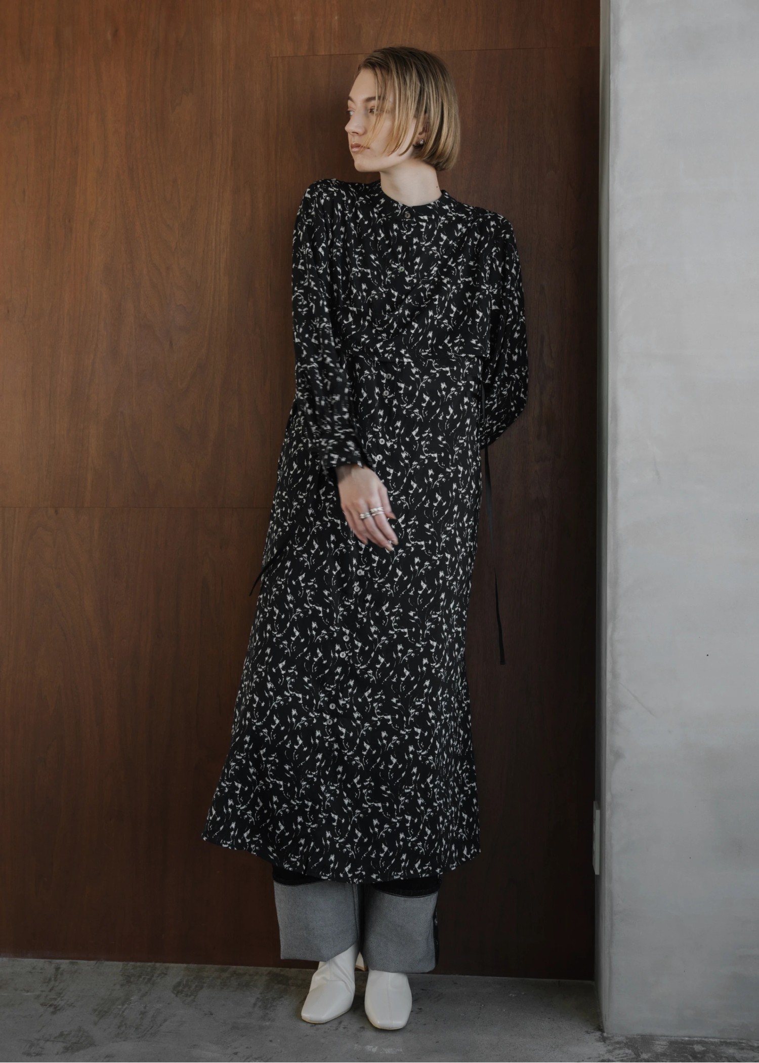 side ribbon various print OP