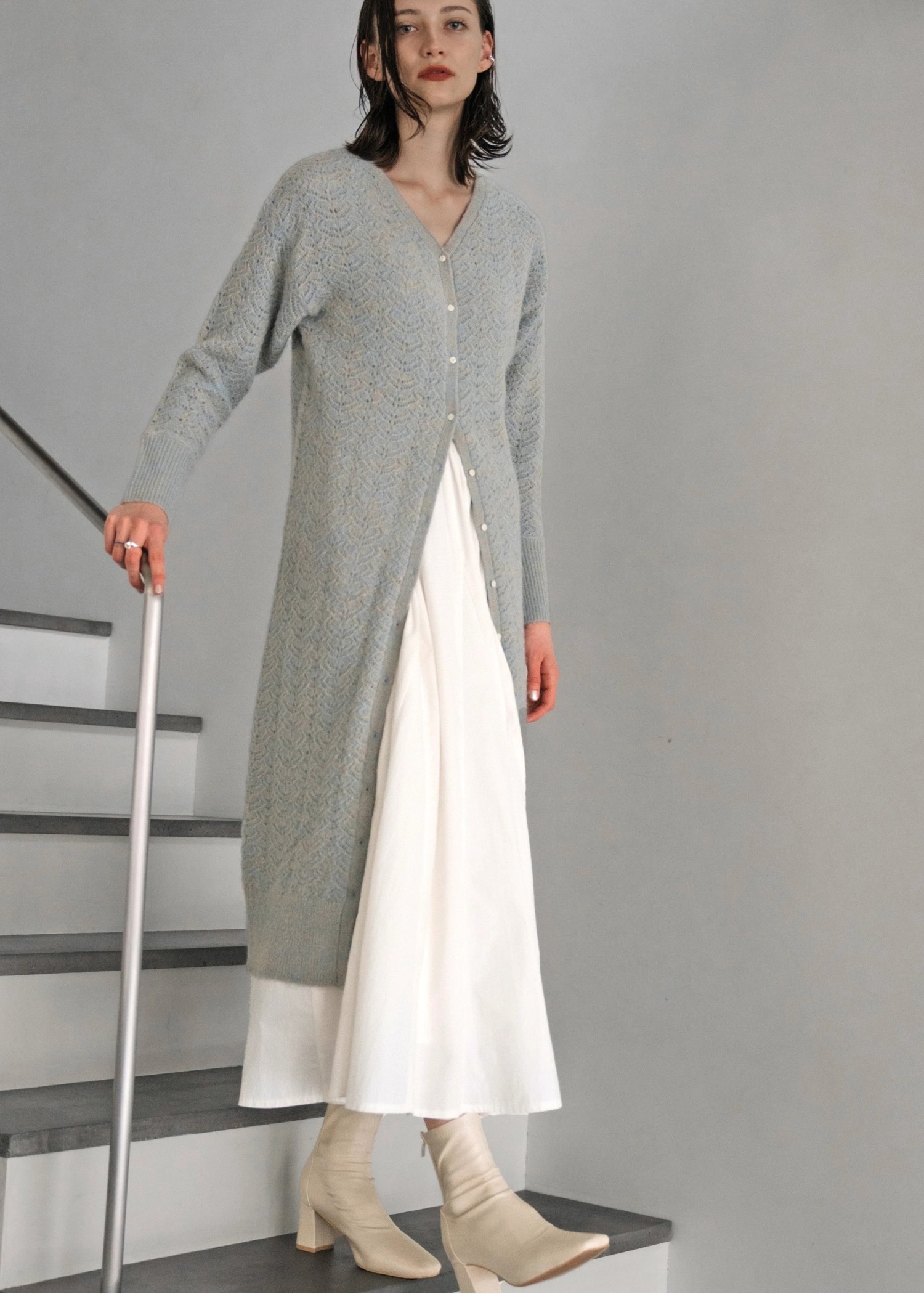 openwork 3way long cuffs knit OP