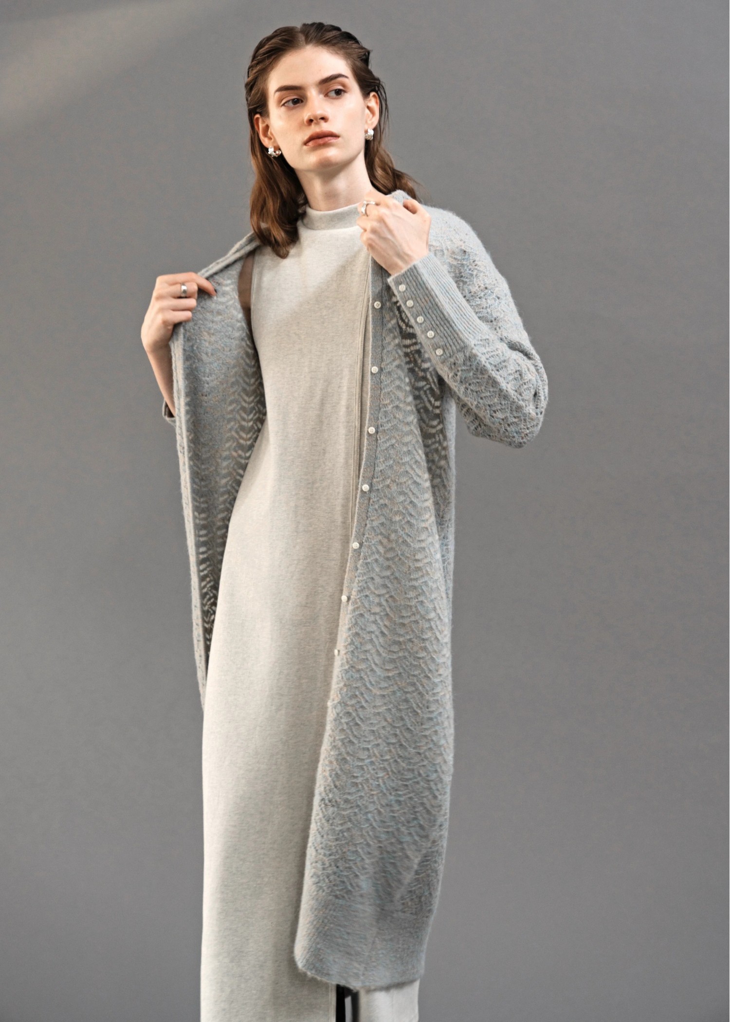 openwork 3way long cuffs knit OP