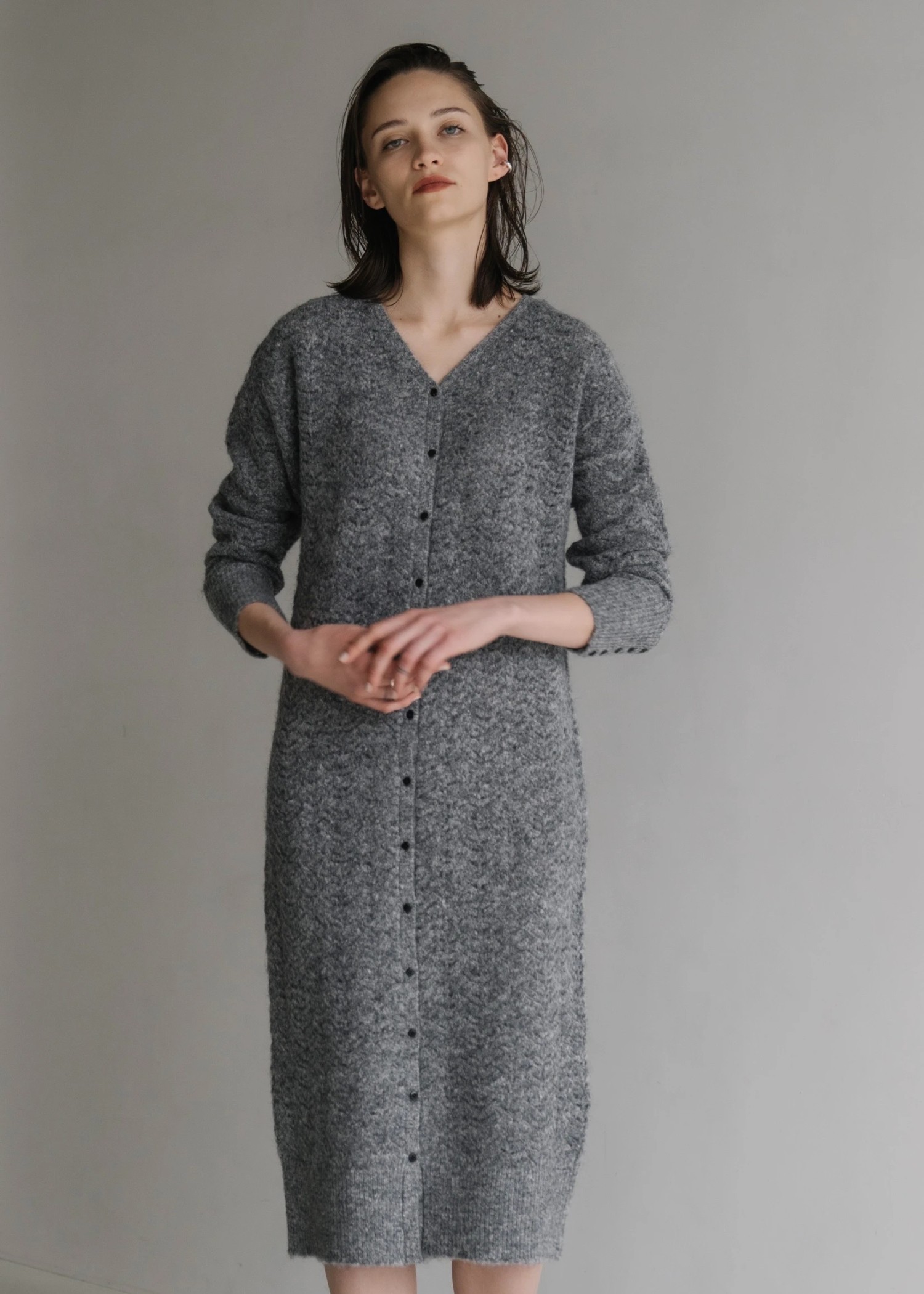 openwork 3way long cuffs knit OP