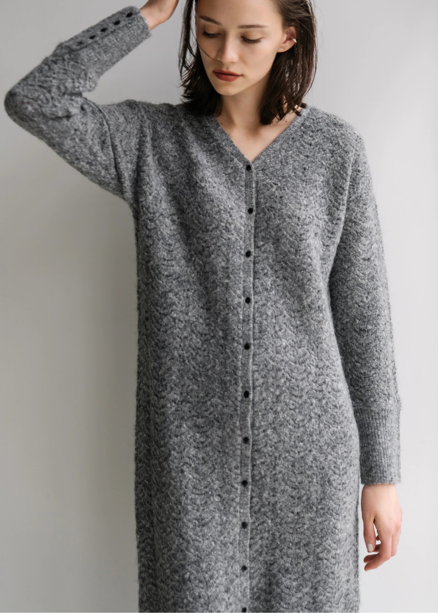 openwork 3way long cuffs knit OP