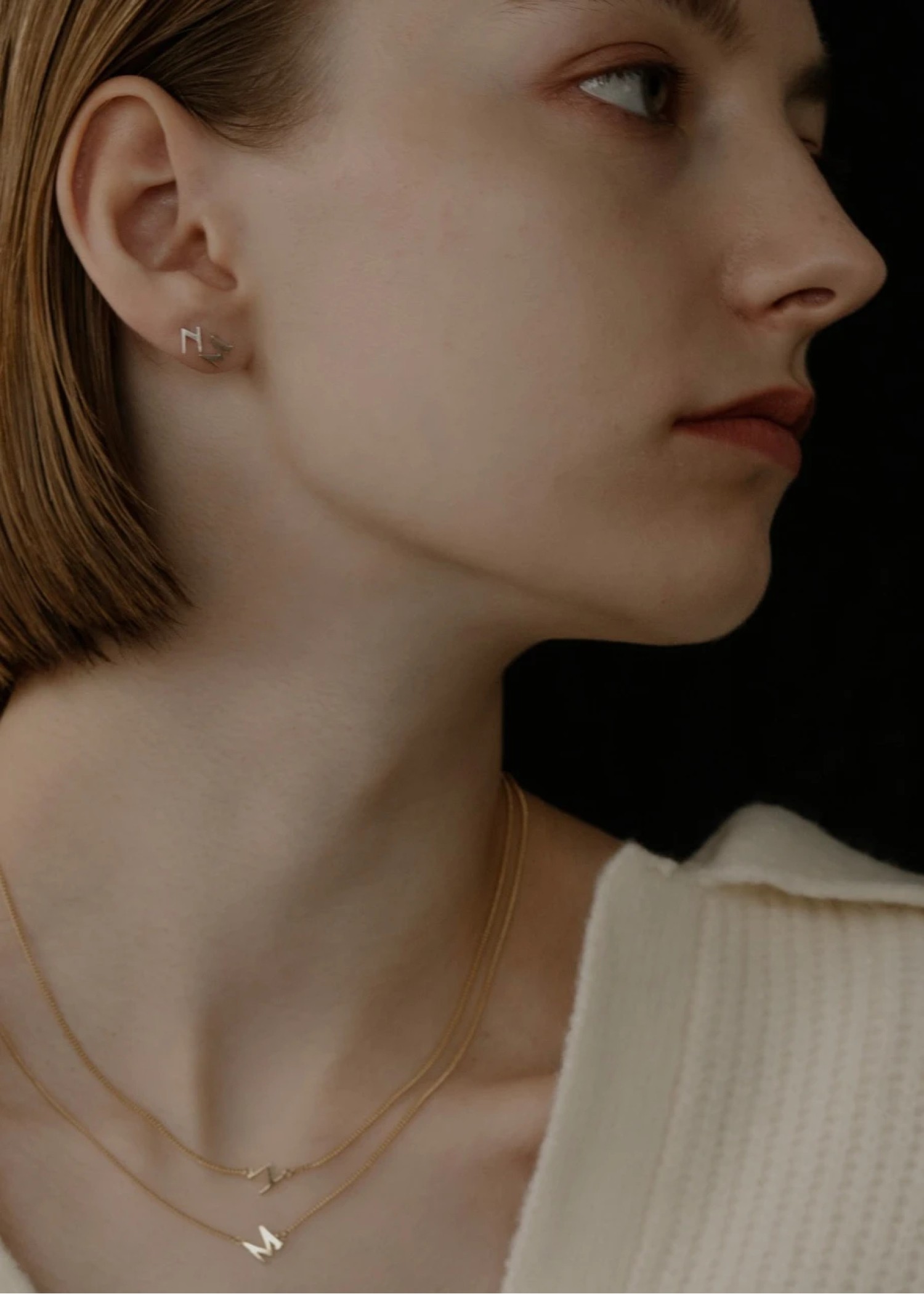 tiny bit initial motif pierce