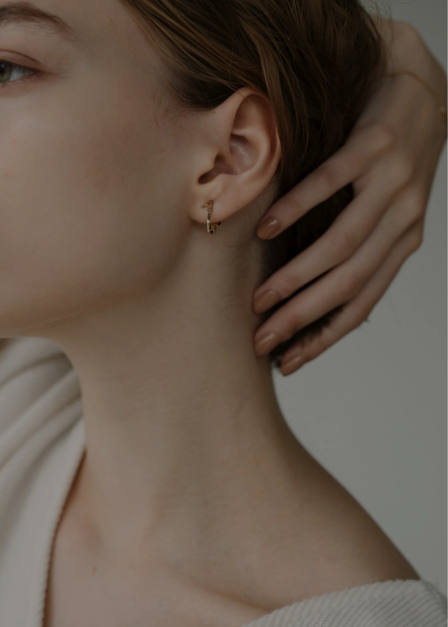 bit initial tiny motif earring