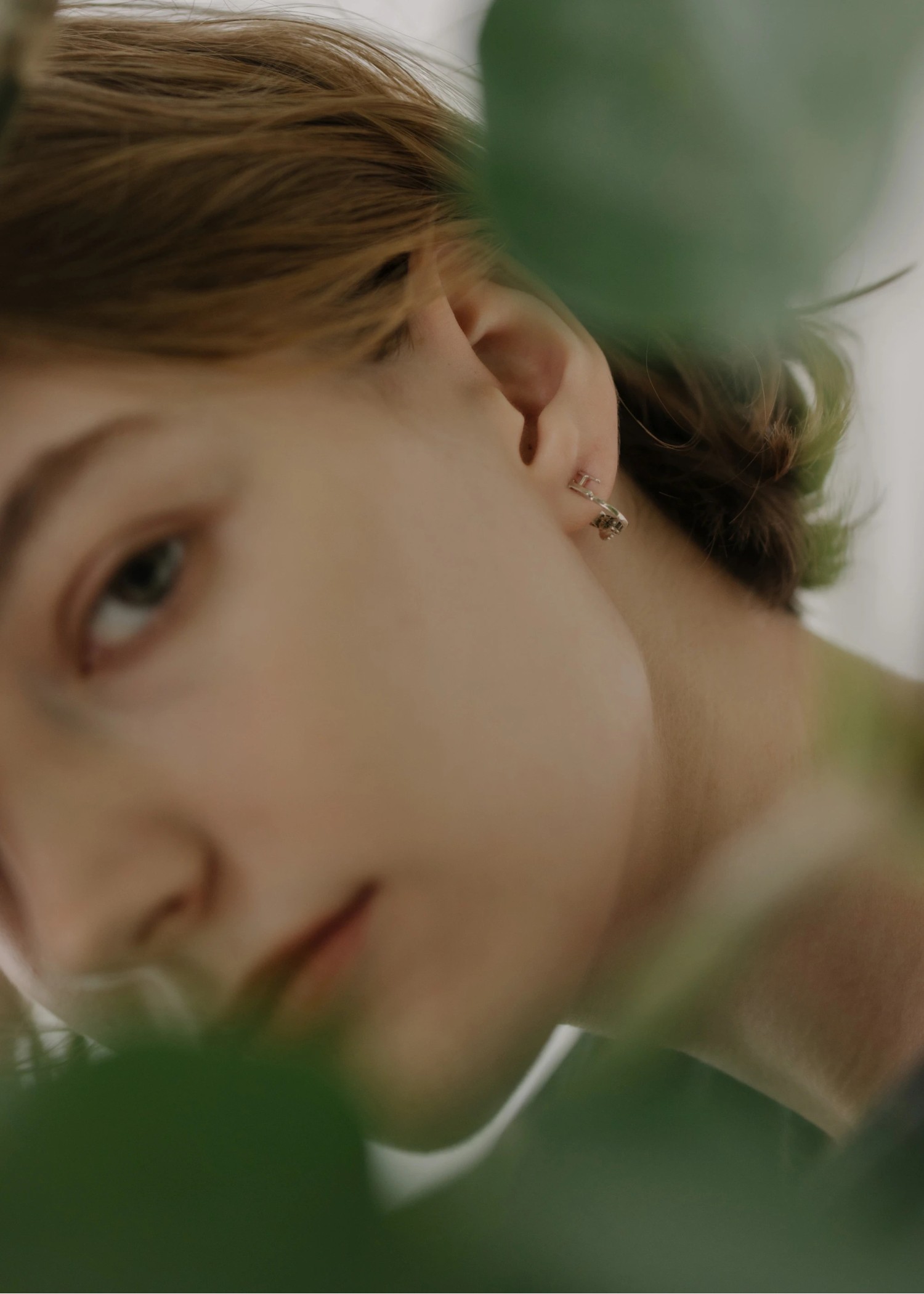 bit initial tiny motif earring