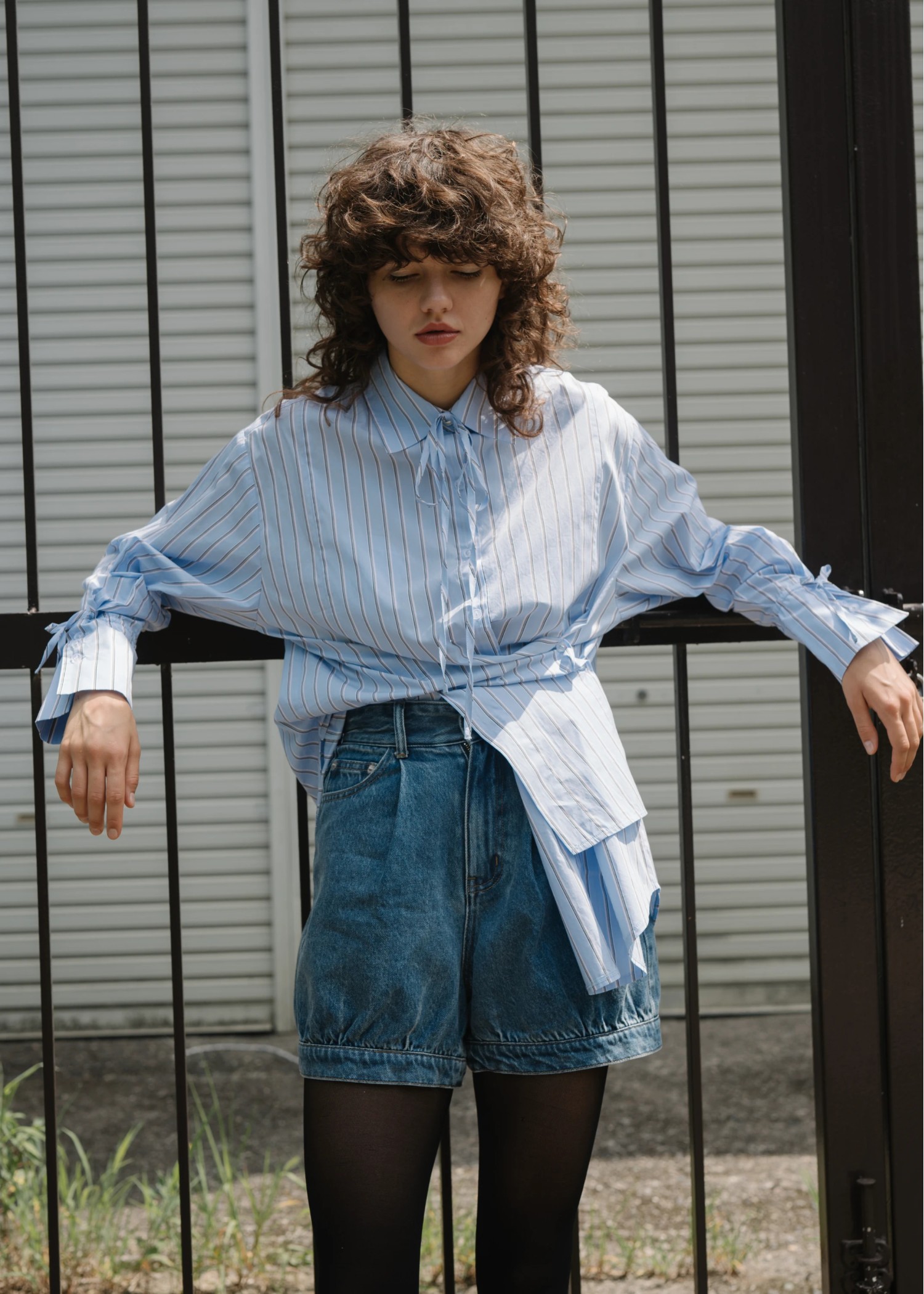 front tuck balloon denim PT