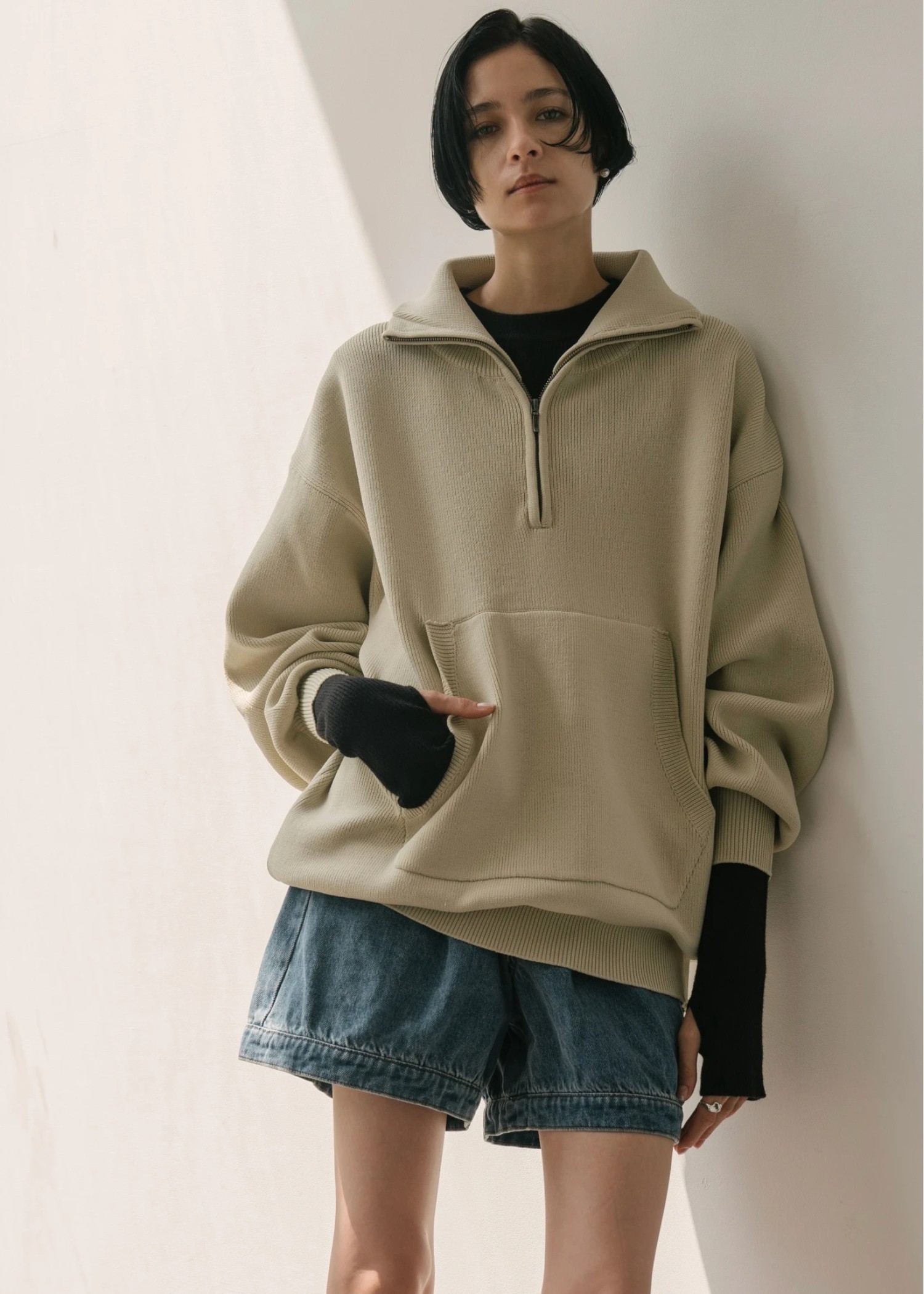 front tuck balloon denim PT