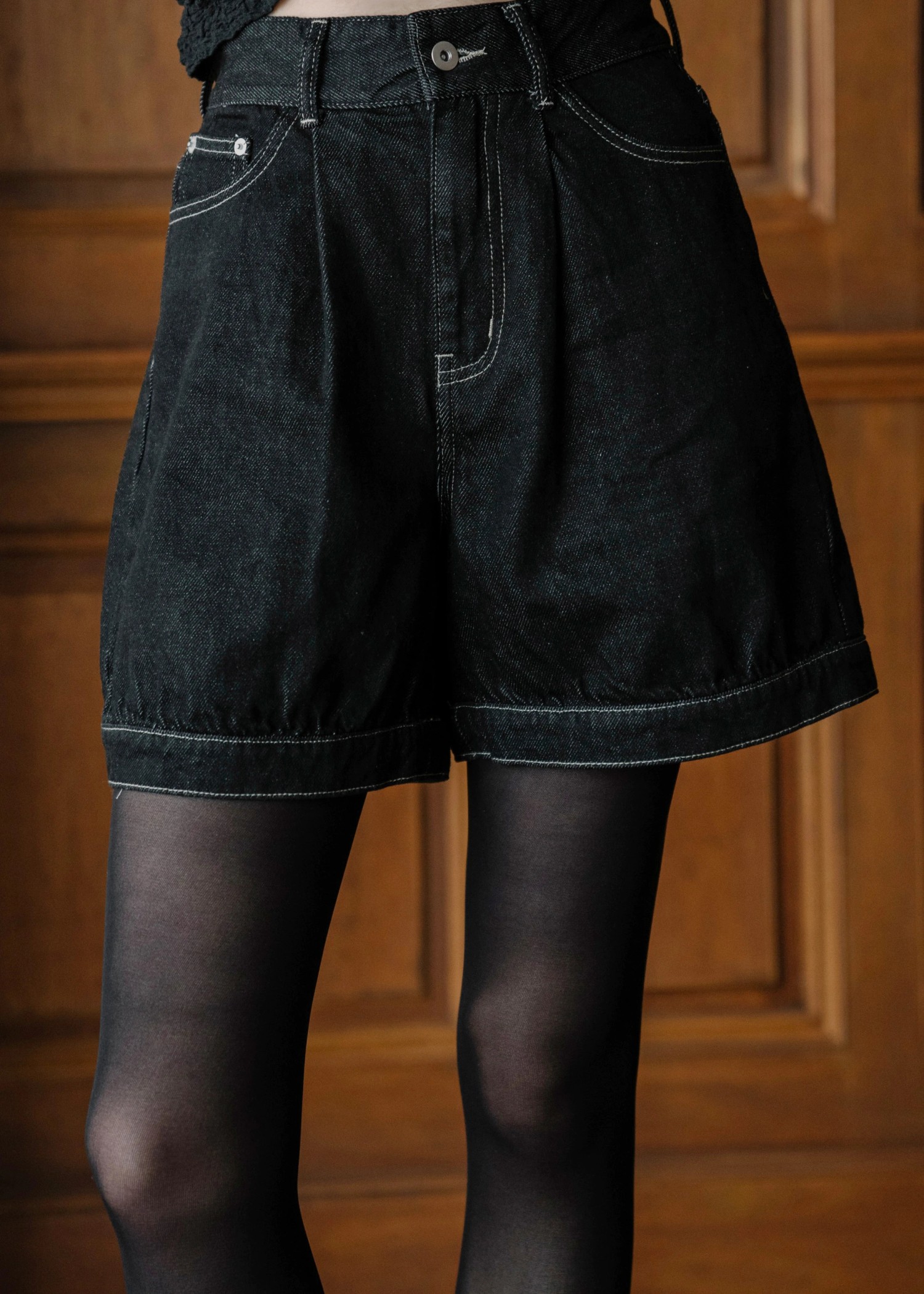 front tuck balloon denim PT