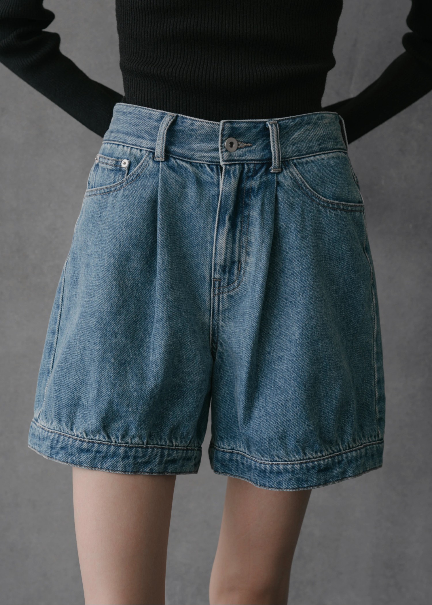 front tuck balloon denim PT