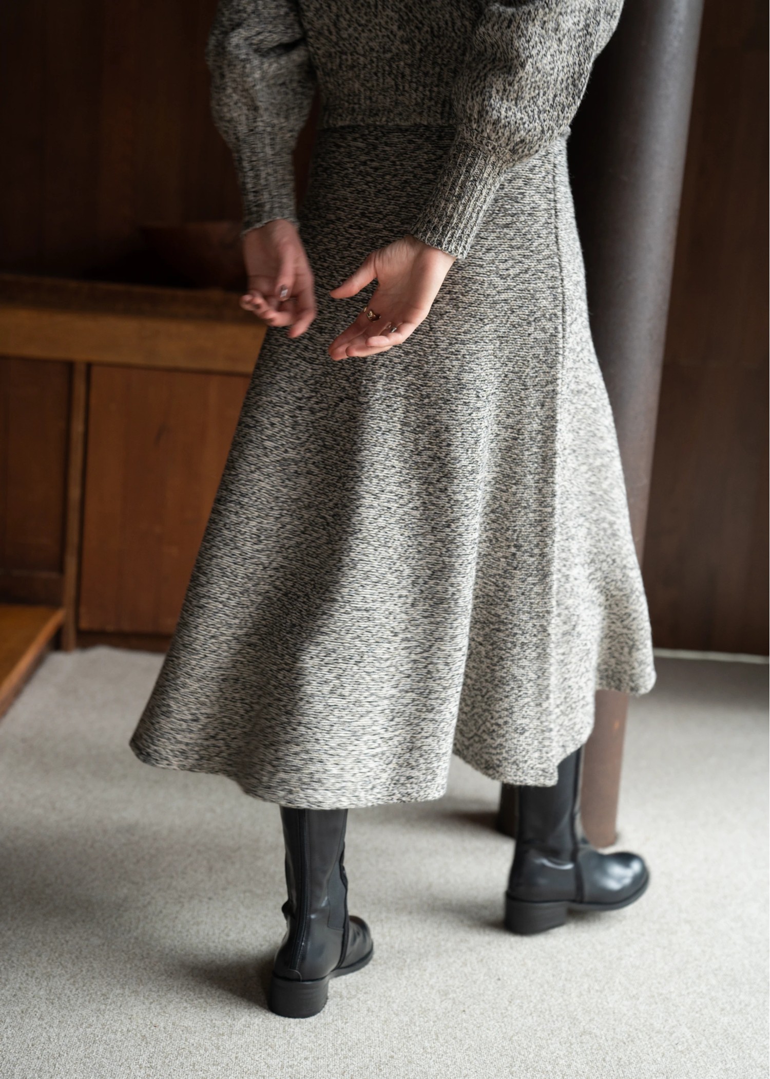 melange flare graceful knit SK