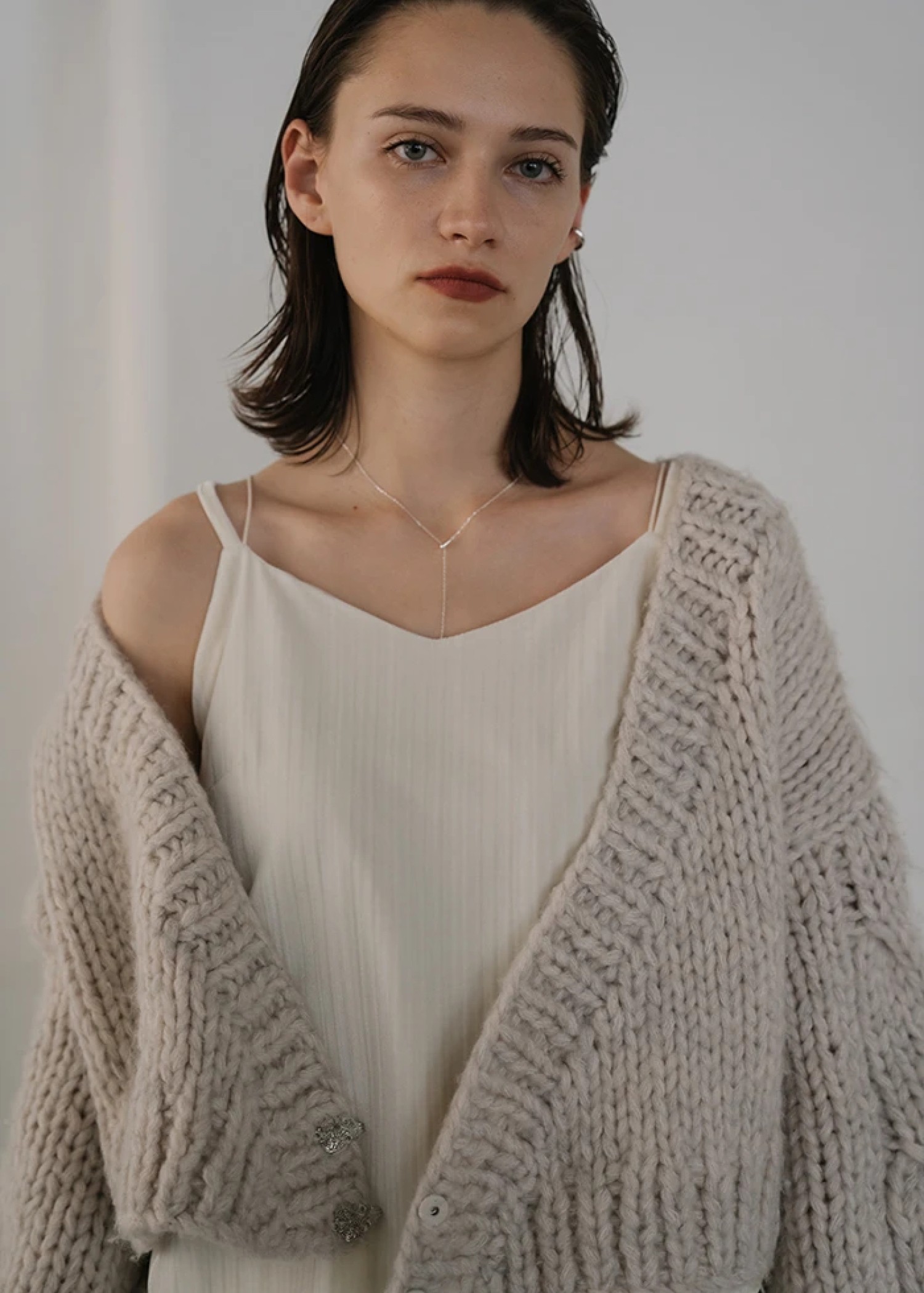 velour double cord 2way familiar camisole