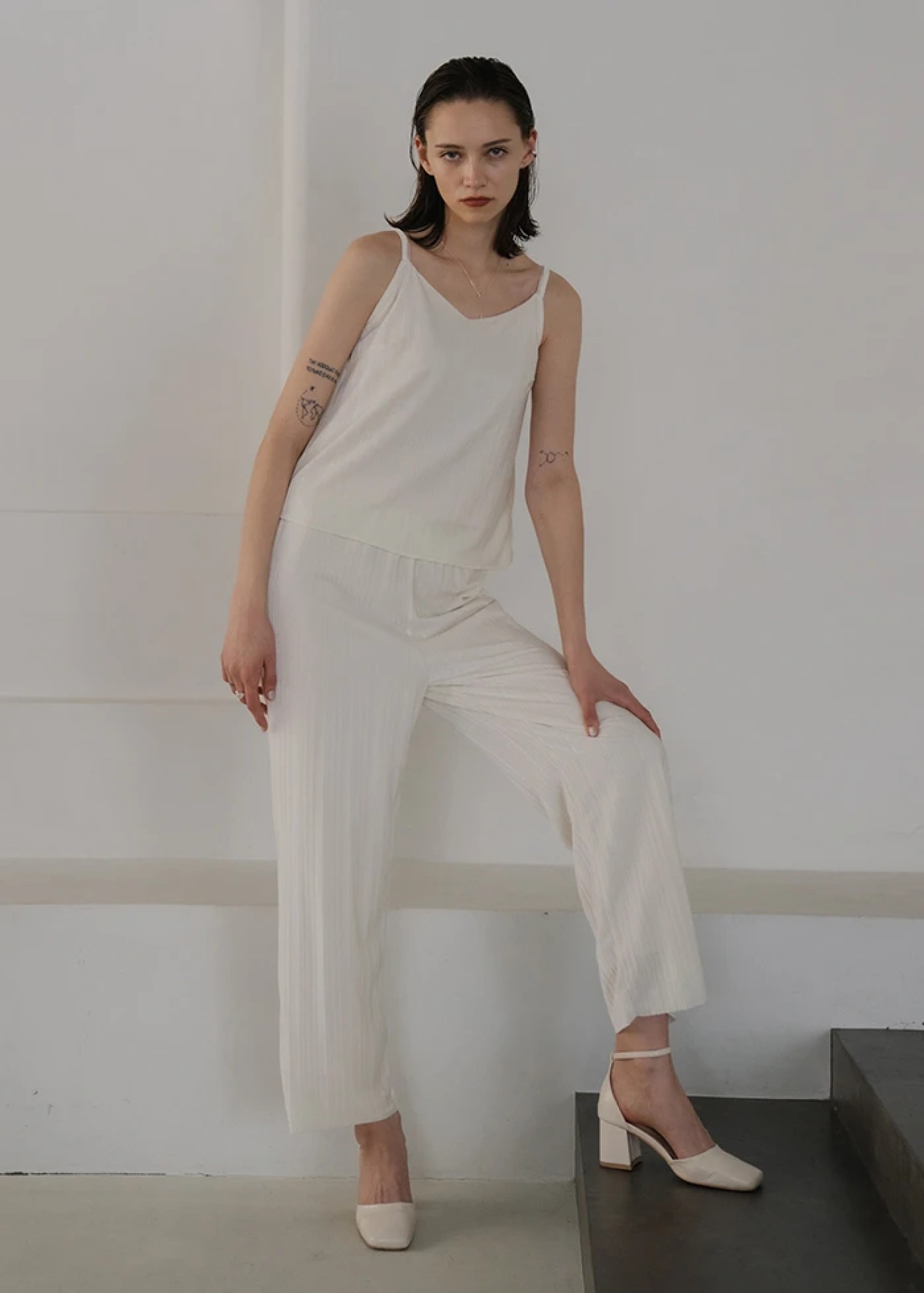 velour double cord 2way familiar camisole