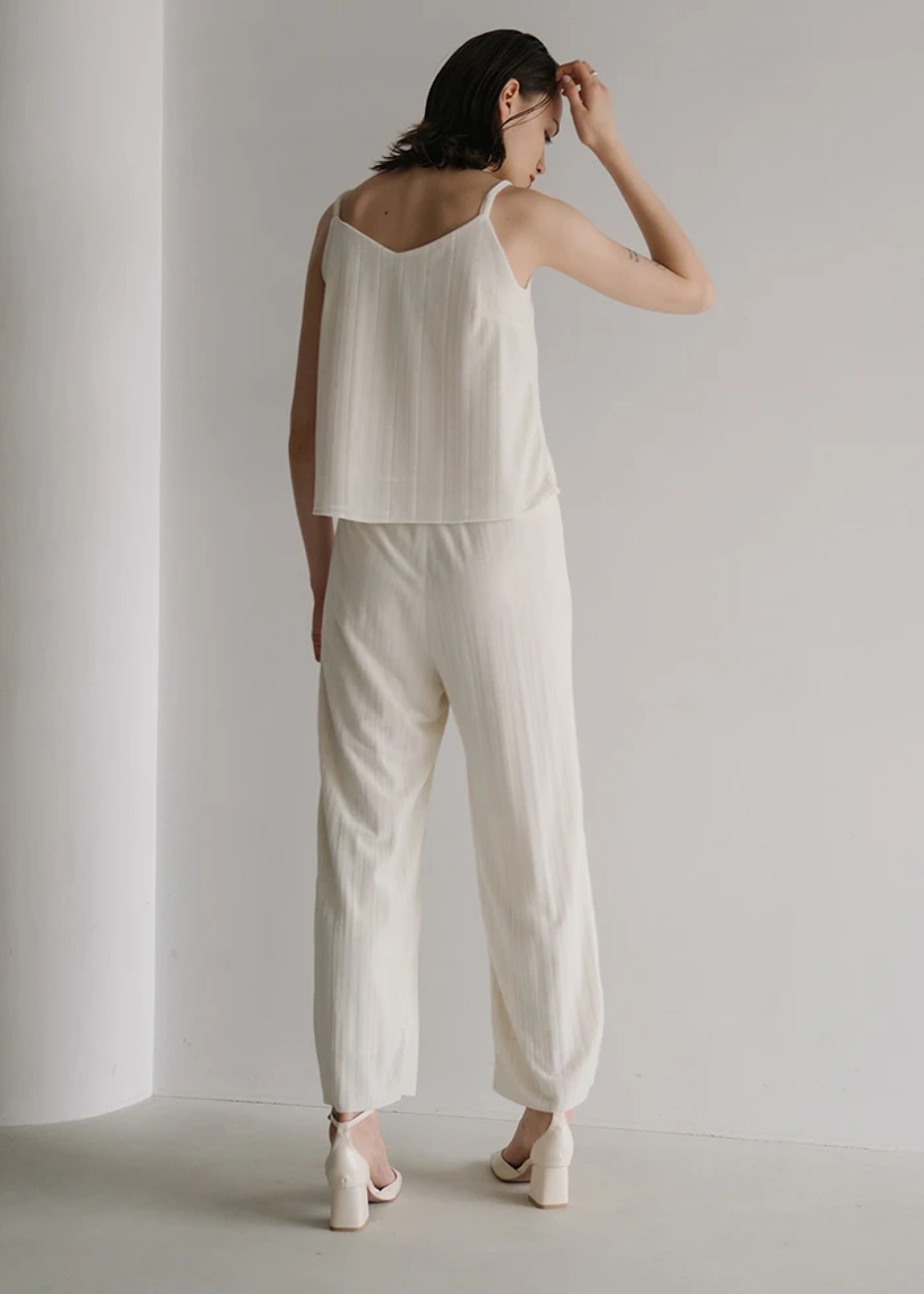 velour double cord 2way familiar camisole