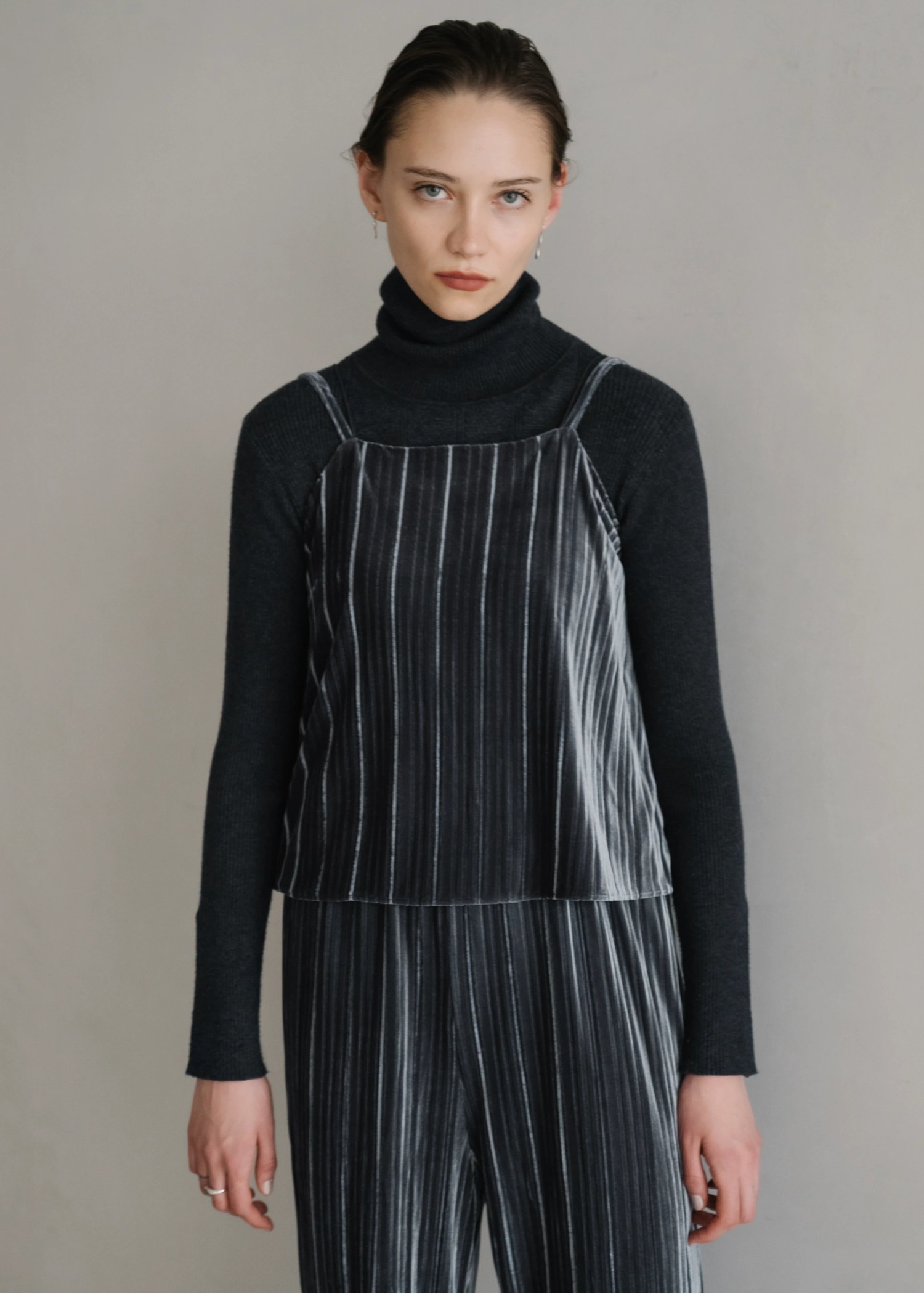 velour double cord 2way familiar camisole