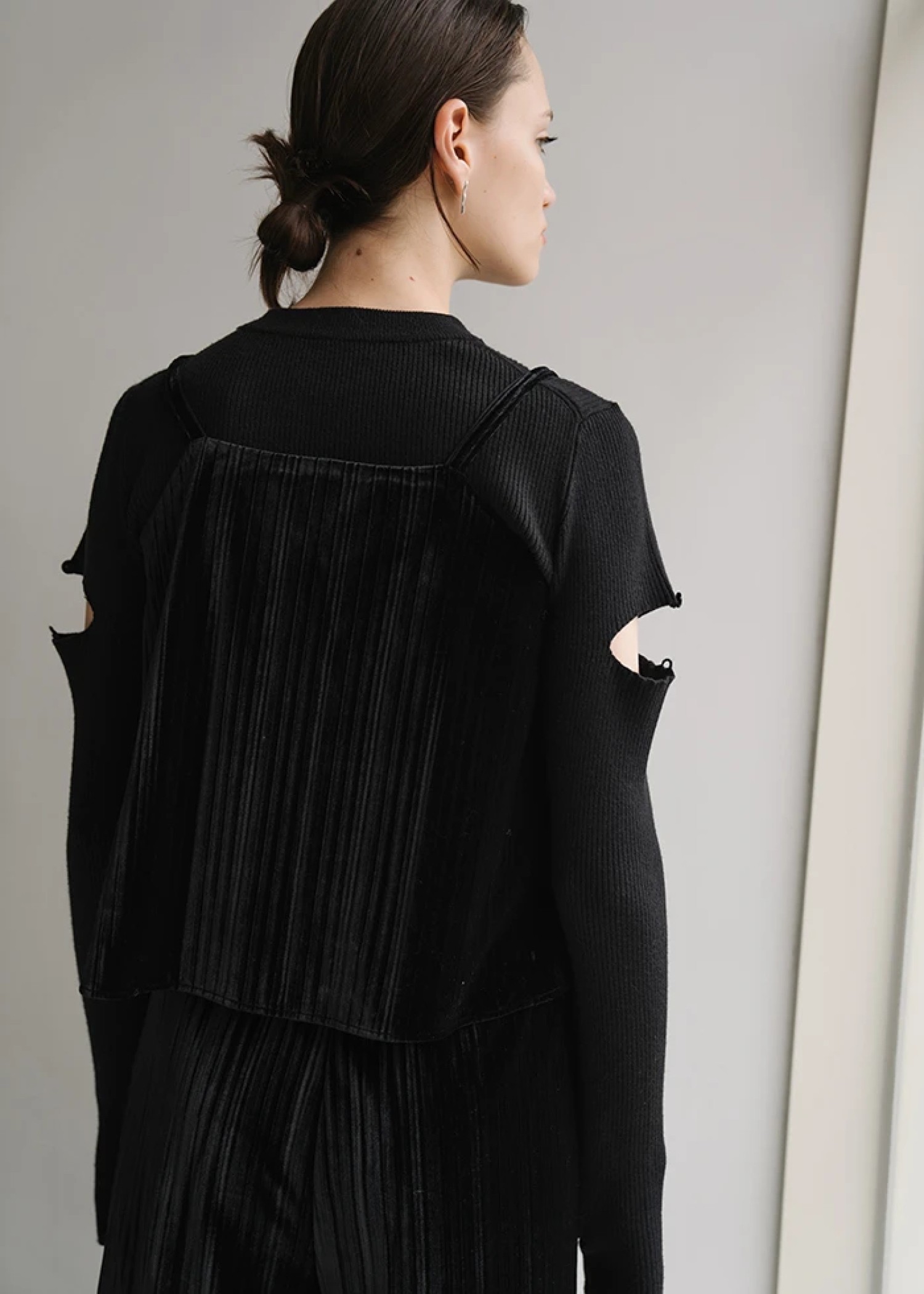 velour double cord 2way familiar camisole