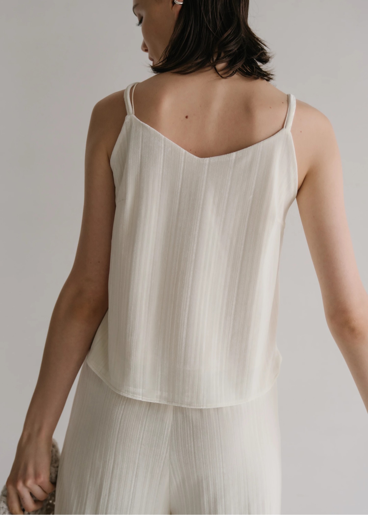 velour double cord 2way familiar camisole