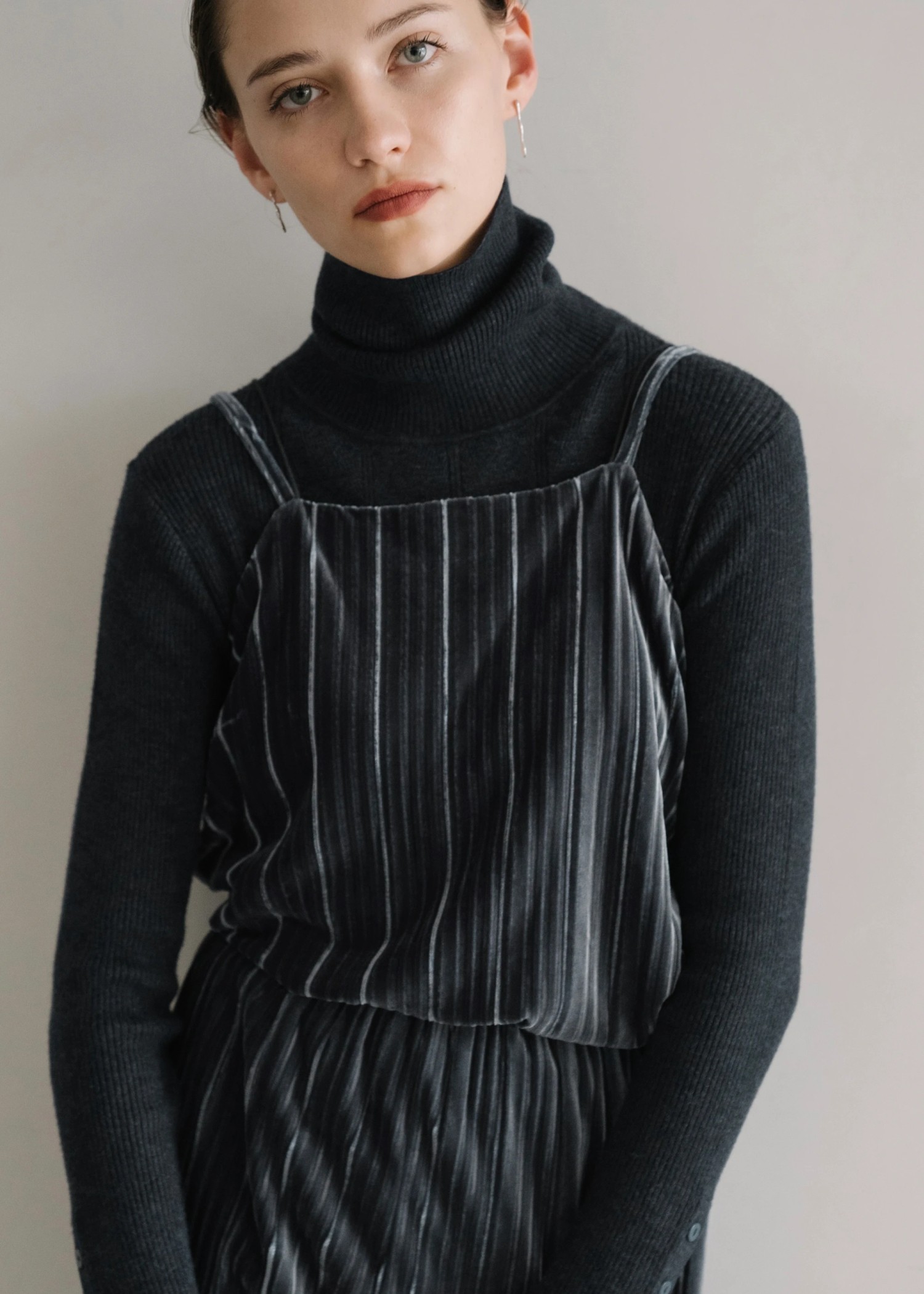 velour double cord 2way familiar camisole