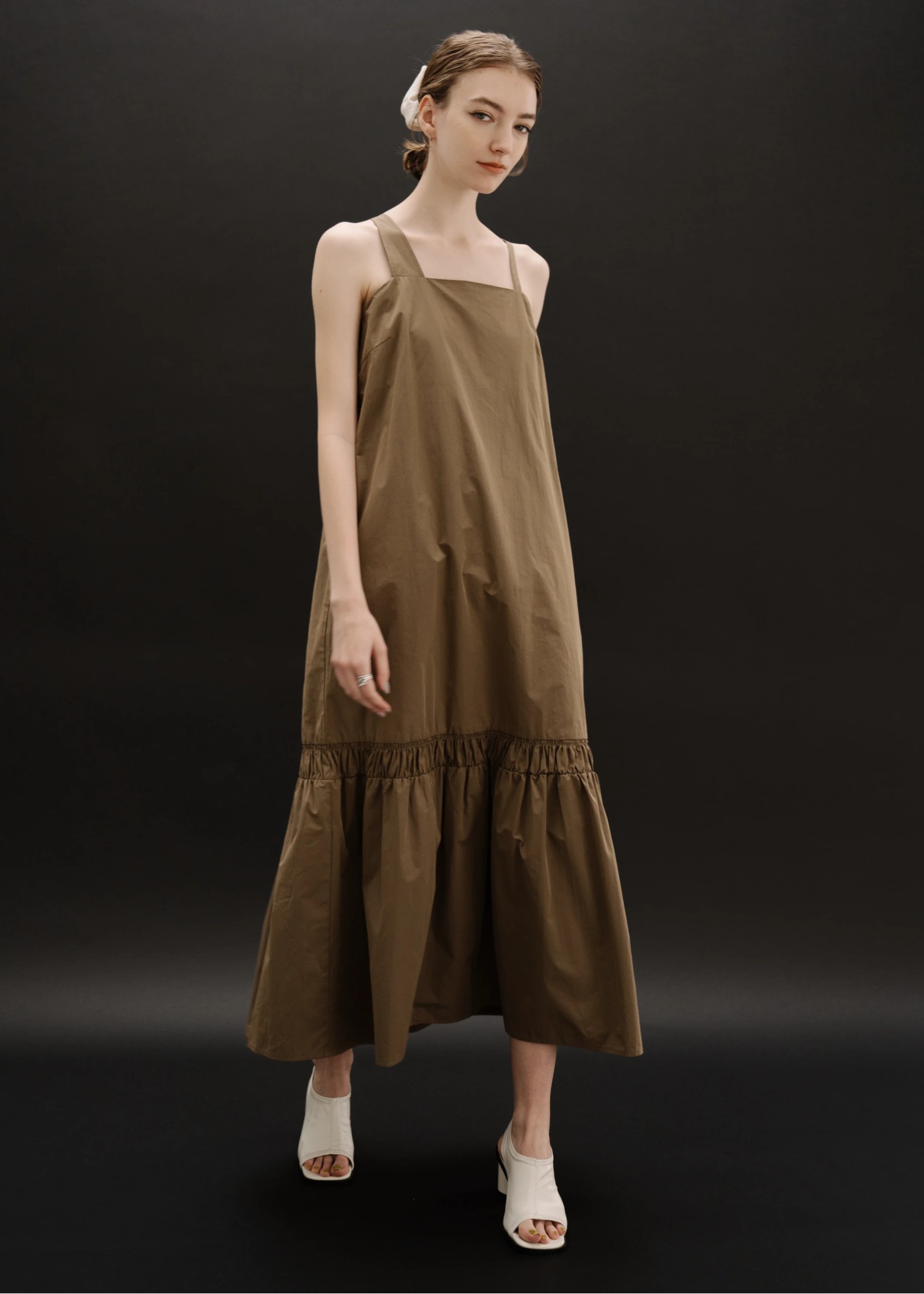 gather multi TOPS × asymmetry camisole mermaid OP SET