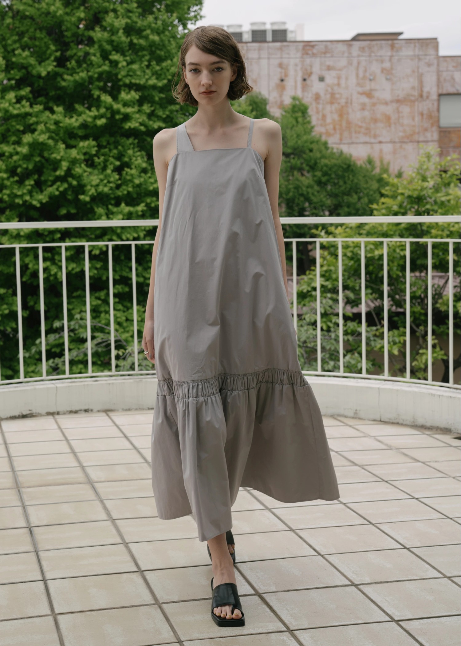 gather multi TOPS × asymmetry camisole mermaid OP SET
