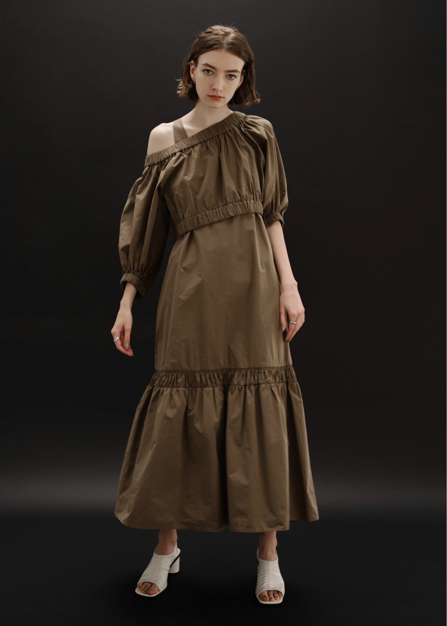 gather multi TOPS × asymmetry camisole mermaid OP SET