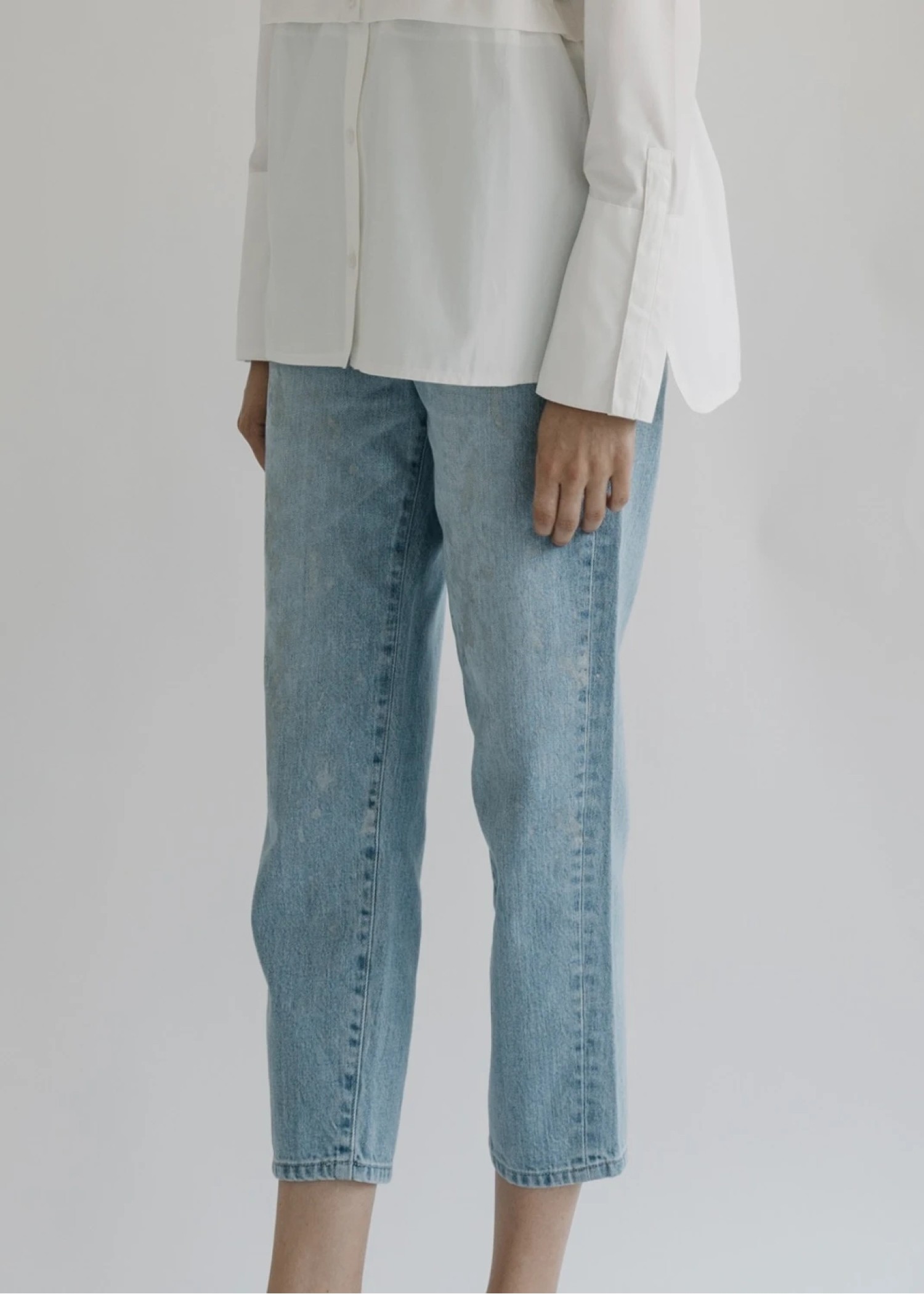 lame paint more high denim PT