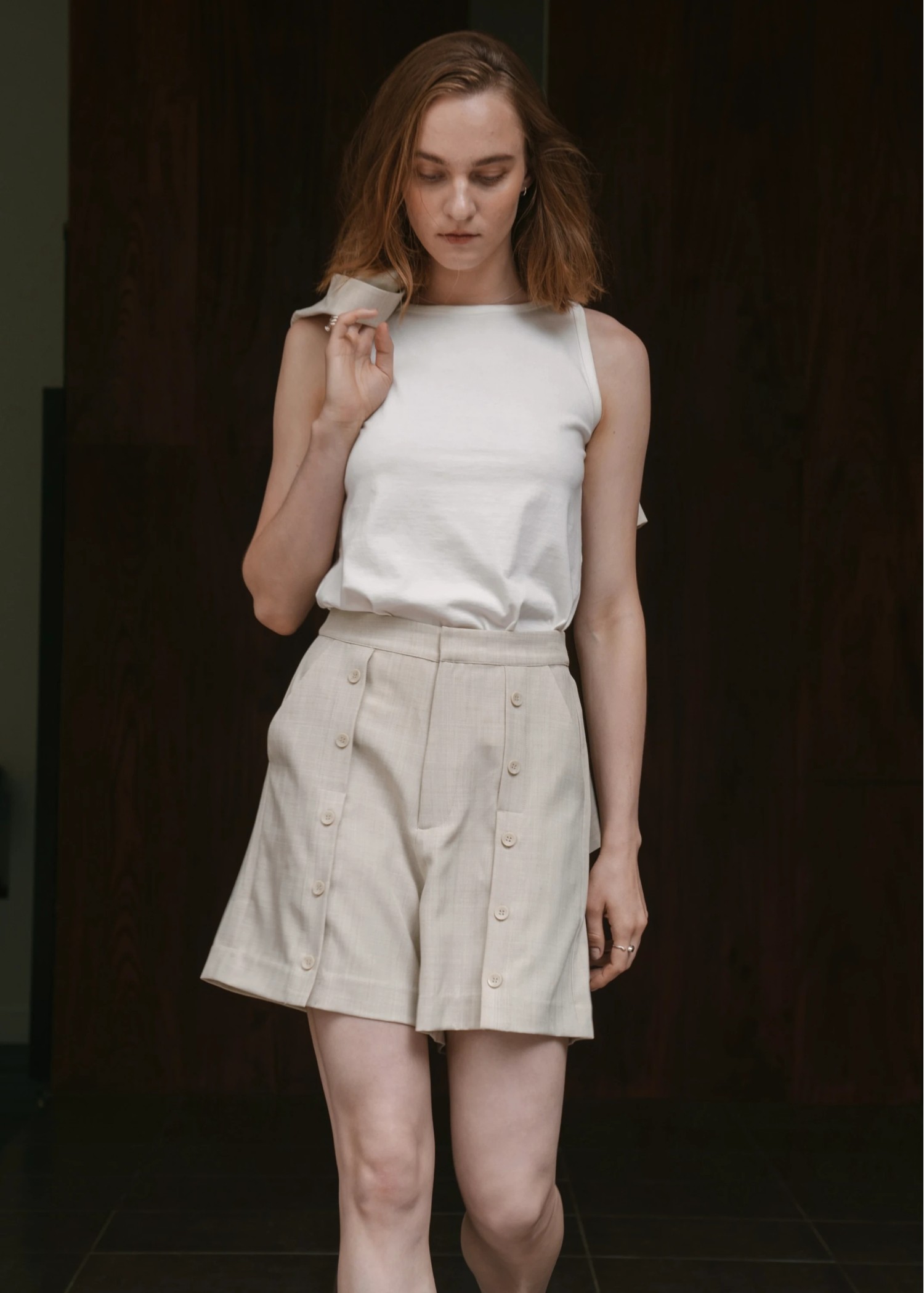 front button detail short PT