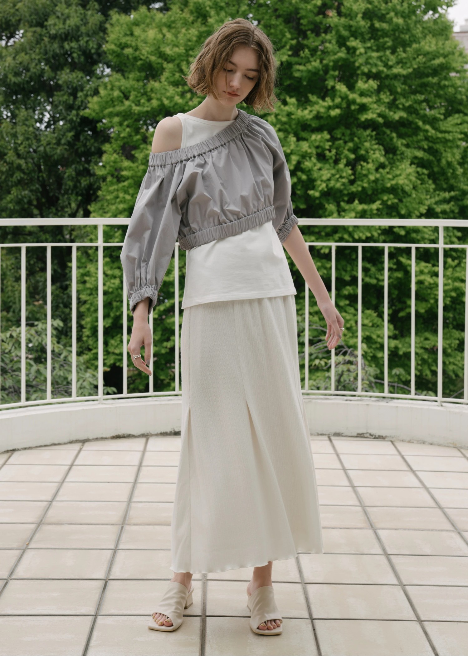 multi rib knit saw mermaid like SK