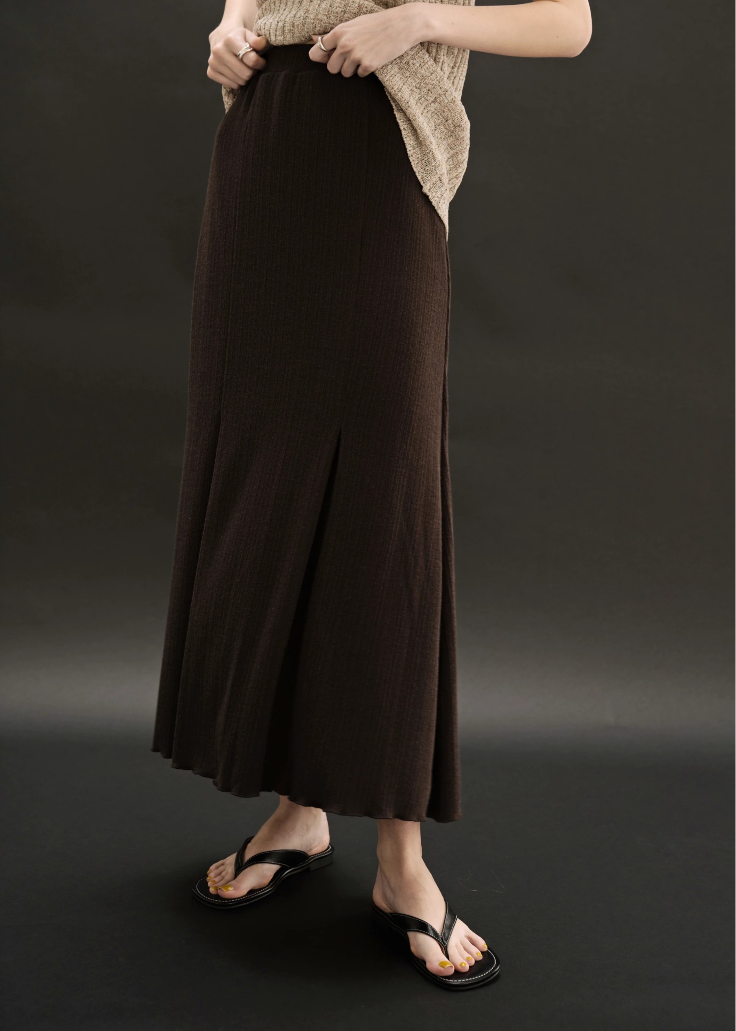 multi rib knit saw mermaid like SK