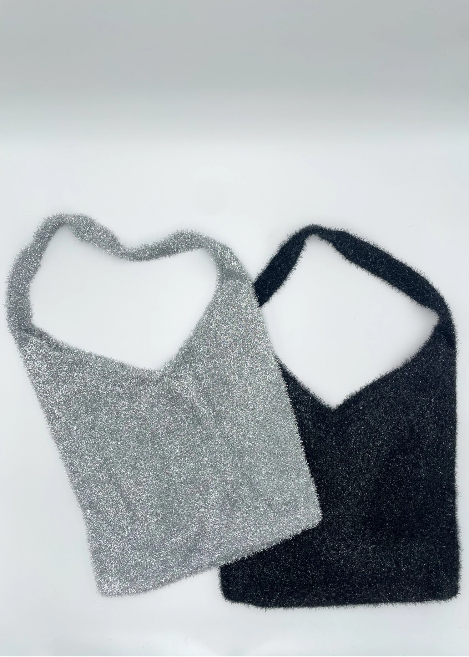 lame shaggy tote bag